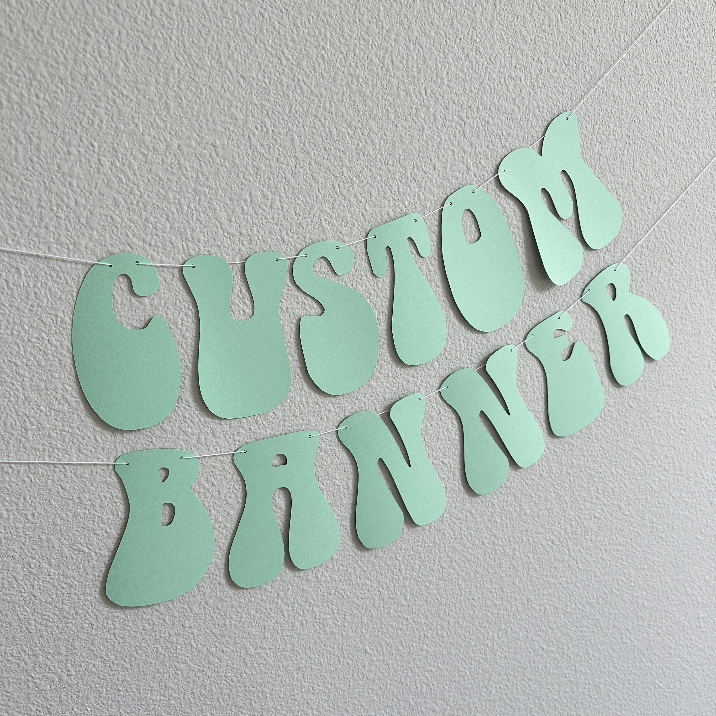 Custom Mint Banner, Mint Party, Mint Decorations, Mint Birthday Decorations, Custom Banner, Custom Retro Banner, Retro Theme