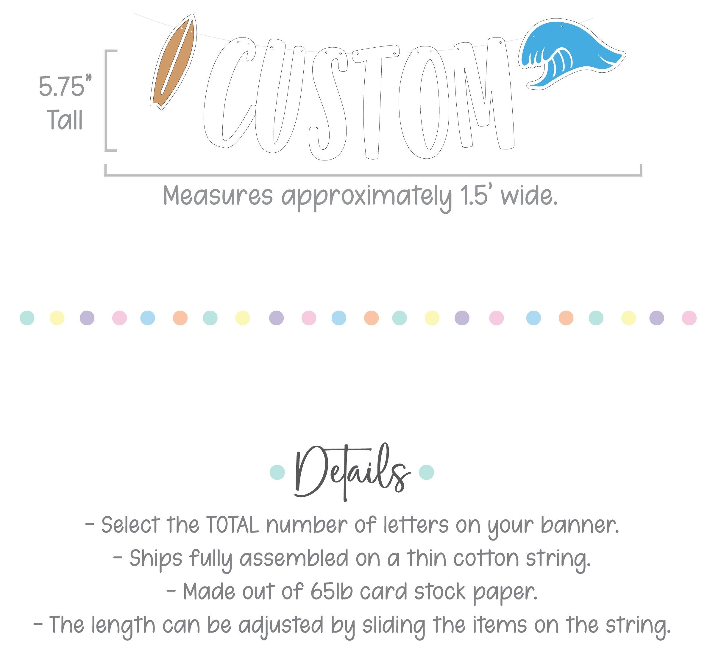 The Big One, 1st Birthday Party Decorations, Surfing 1st Birthday Banner, First Birthday Banner, Surf Themed Birthday Banner