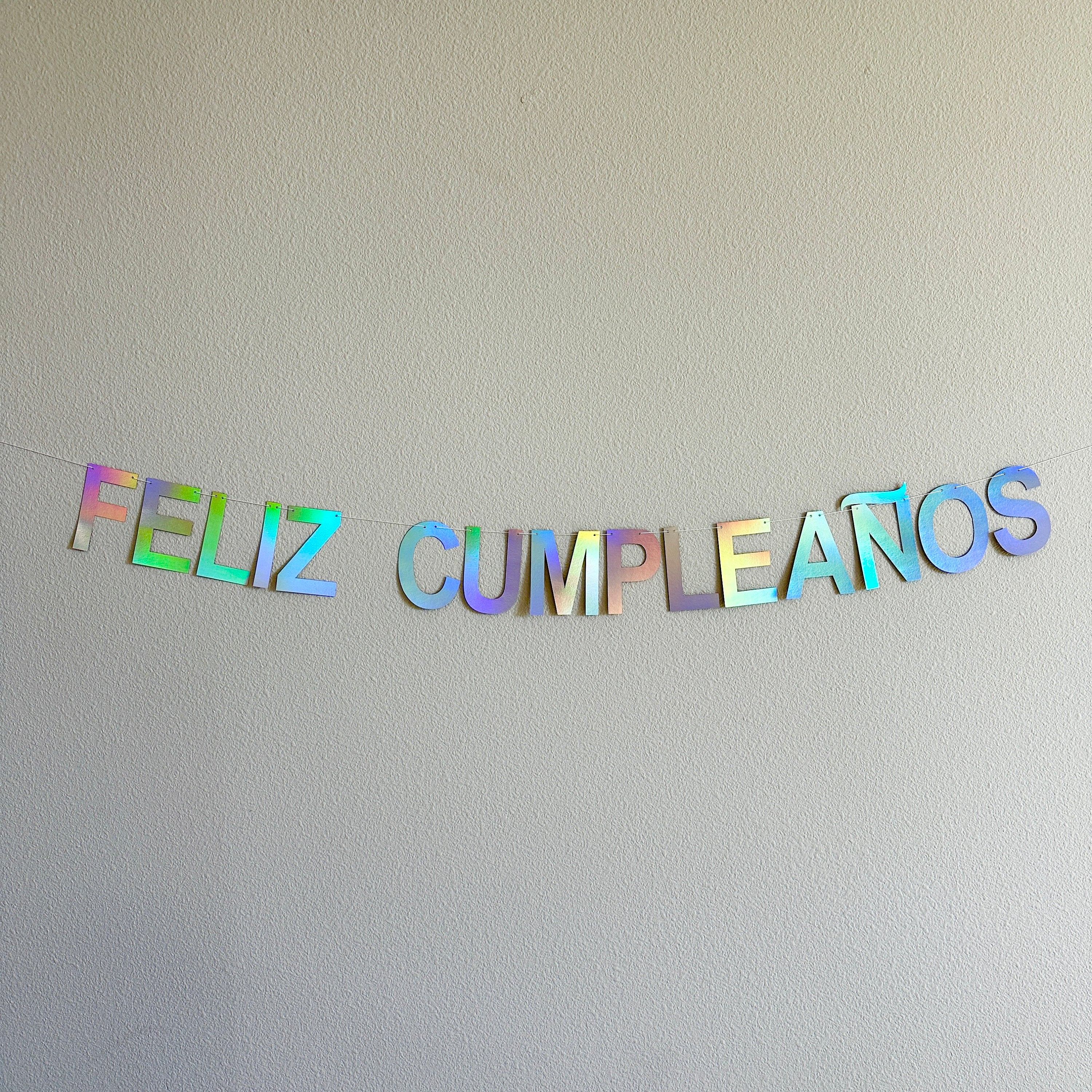 Feliz Cumpleaños, Feliz Cumpleaños Banner, Feliz Cumpleaños Decorations, Holographic Feliz Cumpleaños Banner