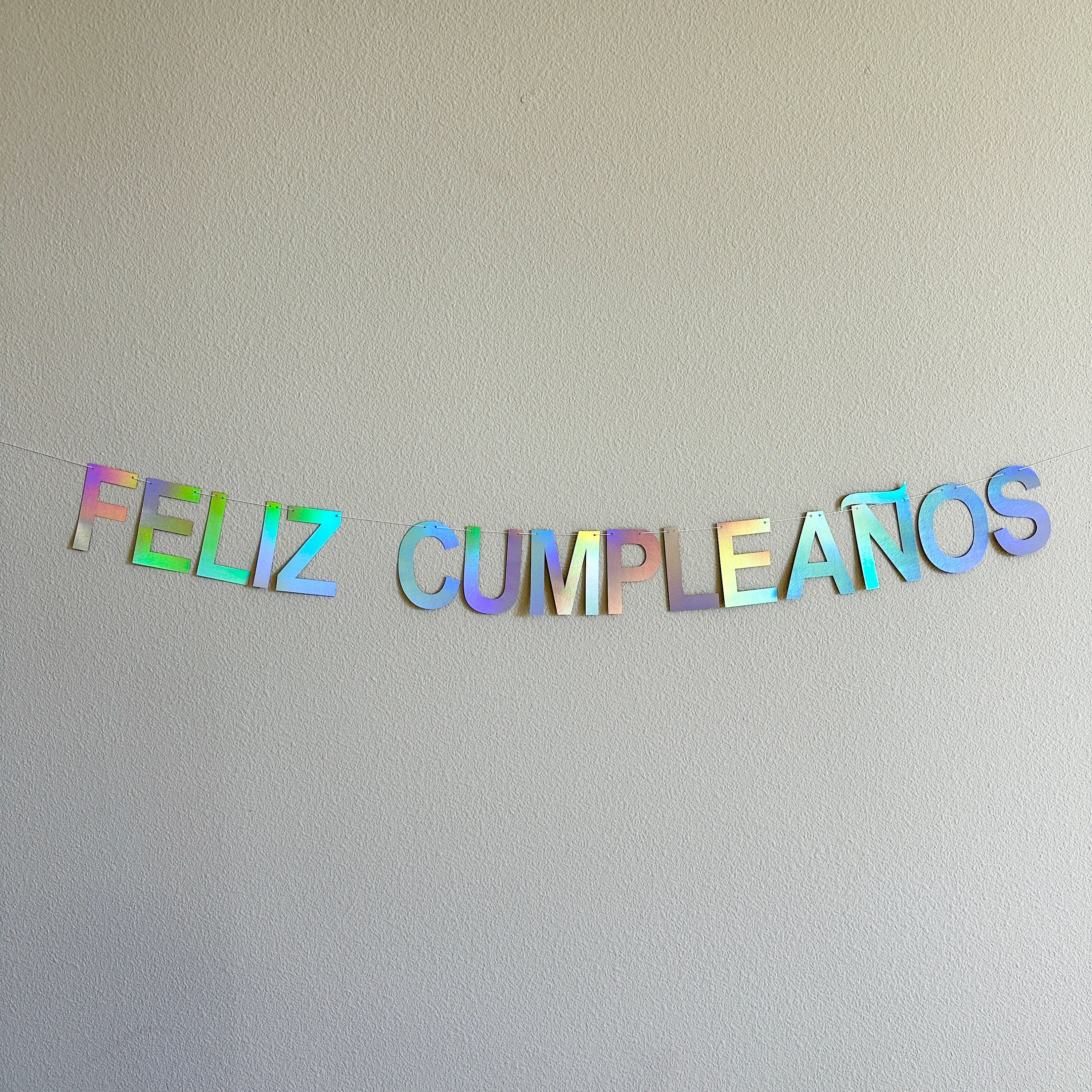 Feliz Cumpleaños, Feliz Cumpleaños Banner, Feliz Cumpleaños Decorations, Holographic Feliz Cumpleaños Banner