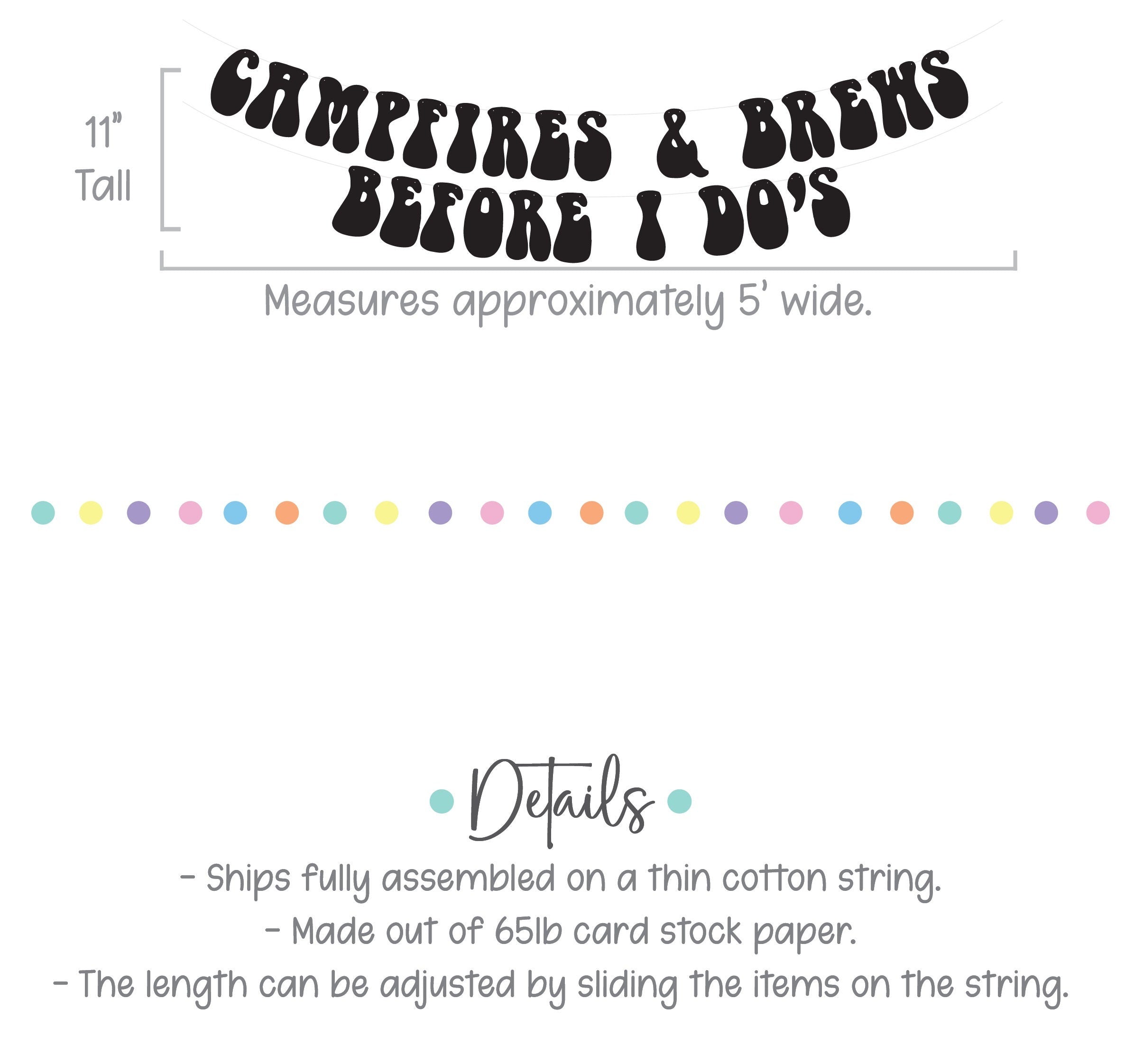 Campfires & Brews Before I Dos, Bachelorette Party Decorations, Camplorette, Camp Bachelorette Party, Bachelorette Party