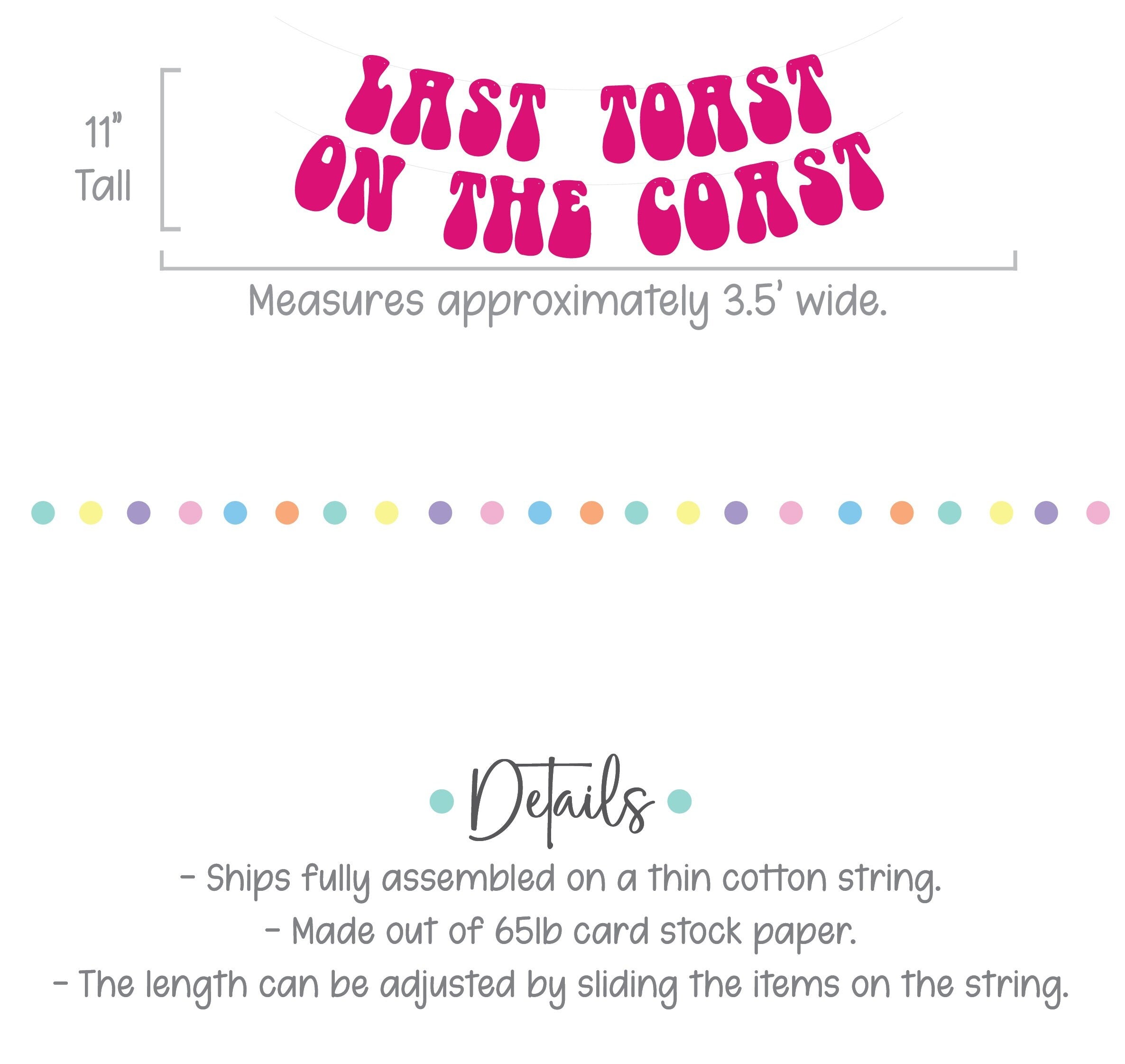 Last Toast On The Coast, Bachelorette Party, Beach Bachelorette, Yacht Bachelorette, Bridal Shower On The Coast