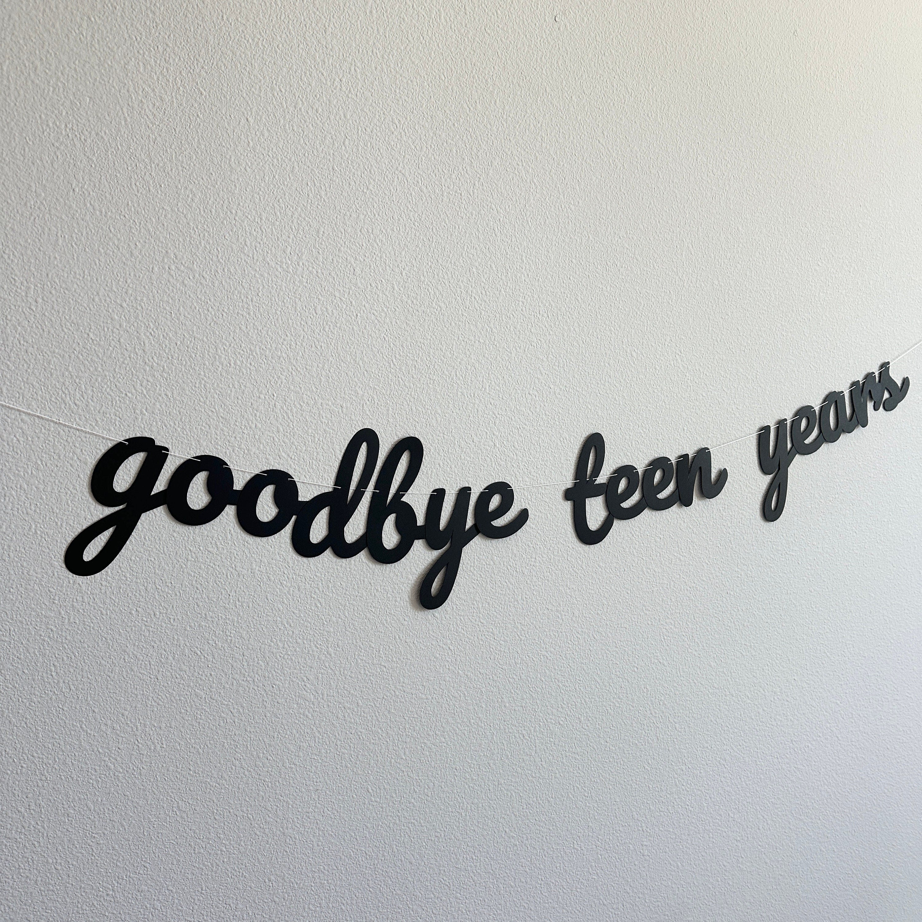 Goodbye Teen Years, Goodbye Teen Years Banner, Goodbye Teen Years Decorations, 20th Birthday Party Decorations, 20th Birthday Banner