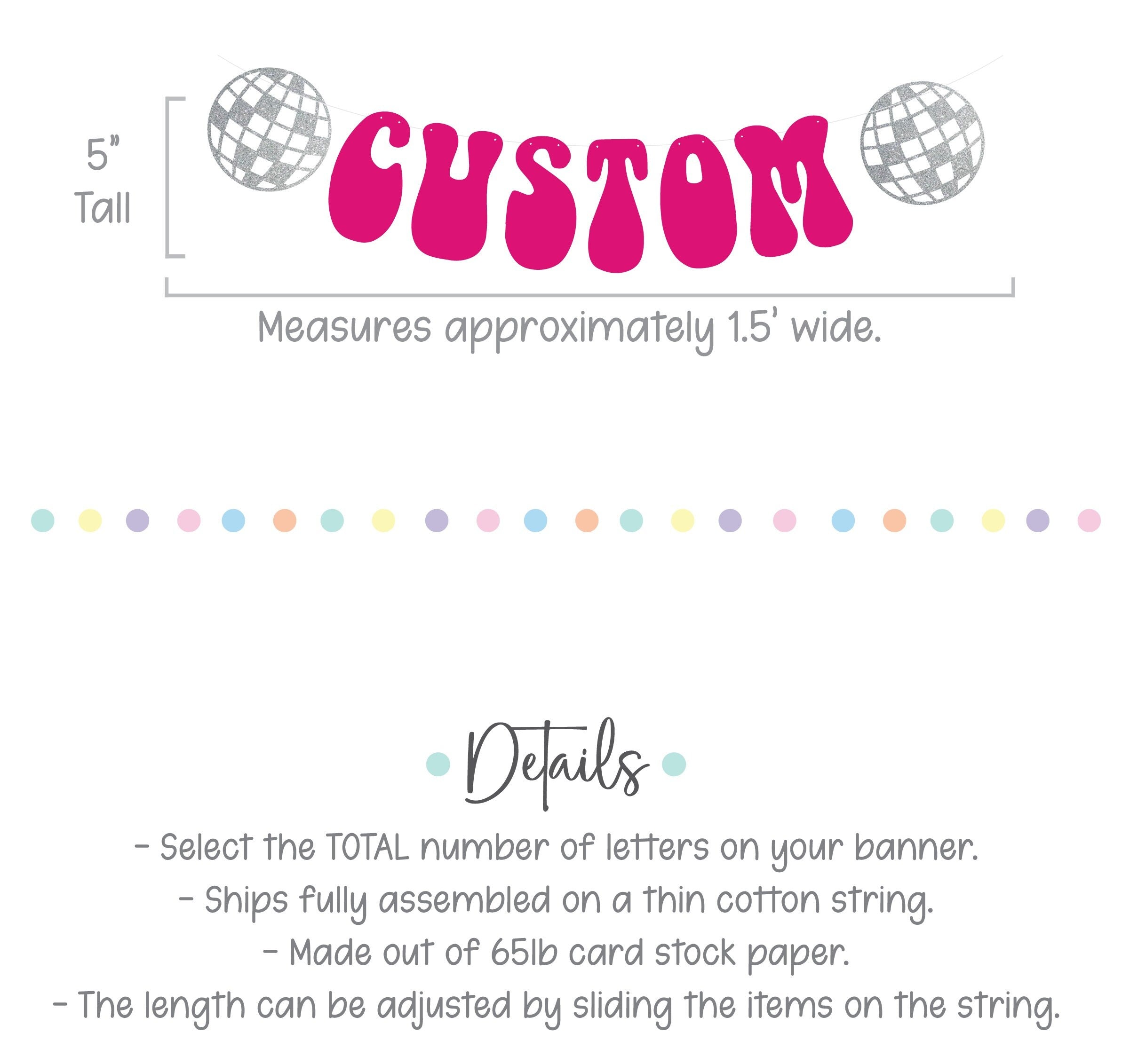 Last Disco Banner, Name&#39;s Last Disco, Disco Bachelorette, Disco Themed Bachelorette, Bachelorette Ideas