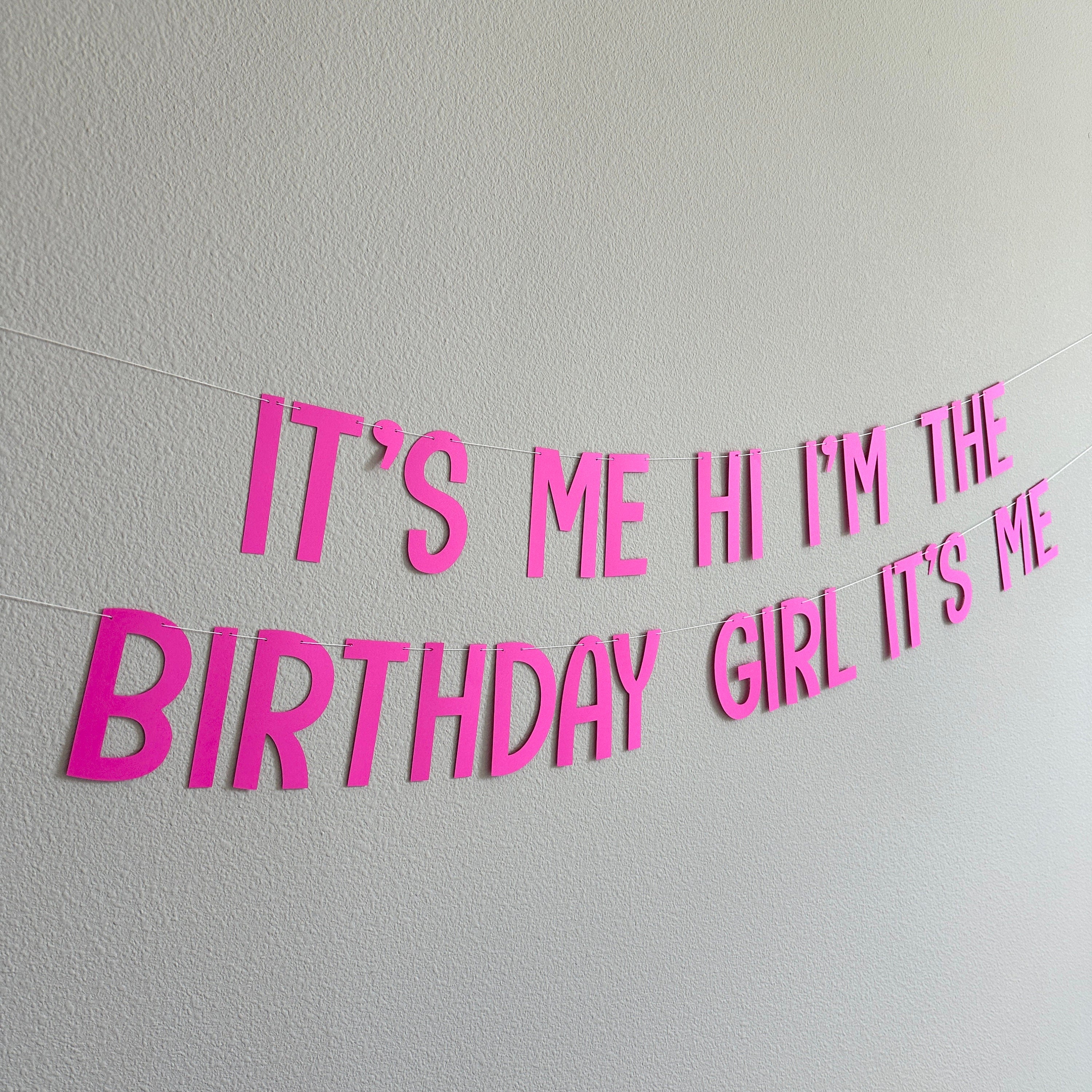 It&#39;s Me Hi I&#39;m The Birthday Girl It&#39;s Me, Birthday Girl Banner, Birthday Decorations, Girl Birthday Ideas, Girl Birthday Party Theme