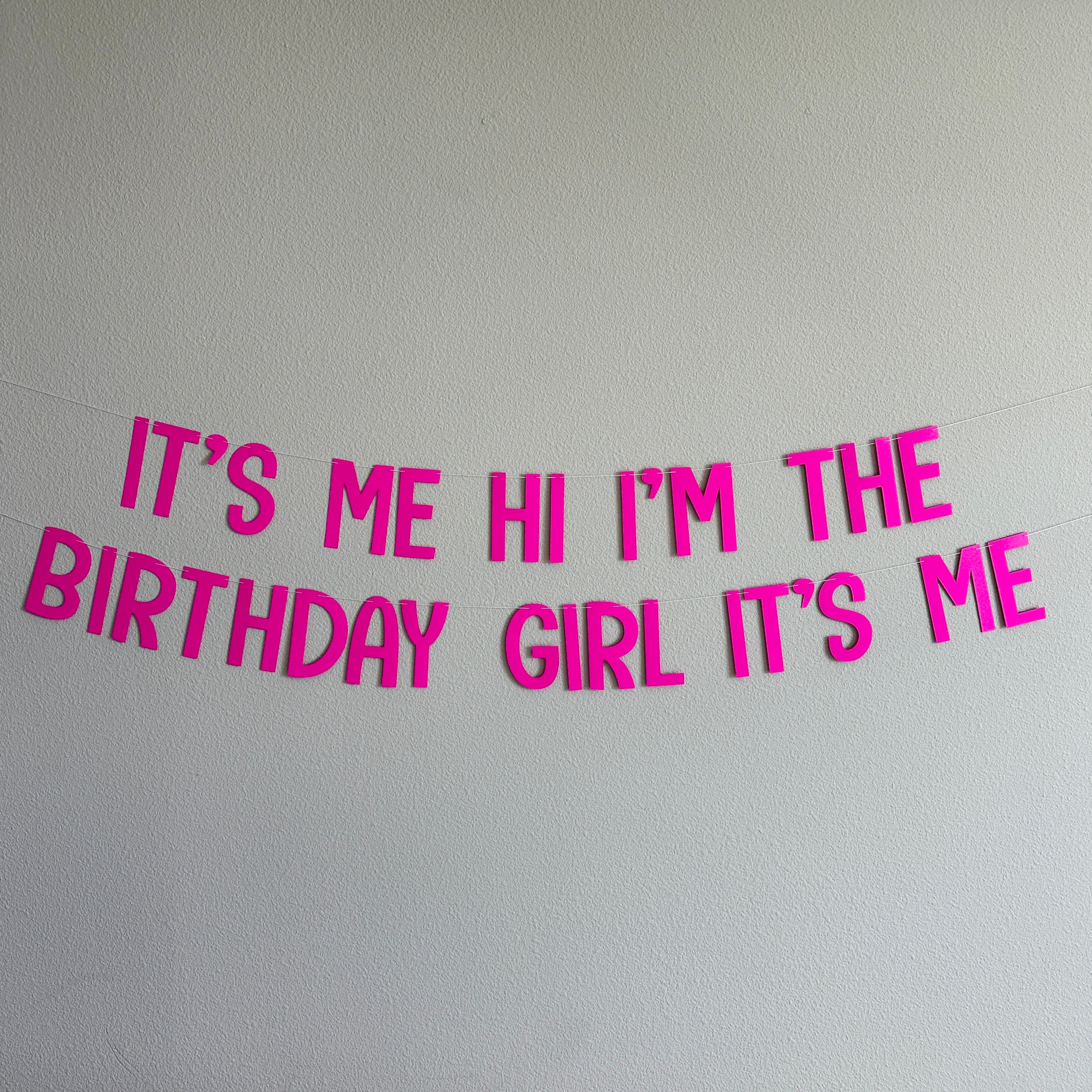 It&#39;s Me Hi I&#39;m The Birthday Girl It&#39;s Me, Birthday Girl Banner, Birthday Decorations, Girl Birthday Ideas, Girl Birthday Party Theme
