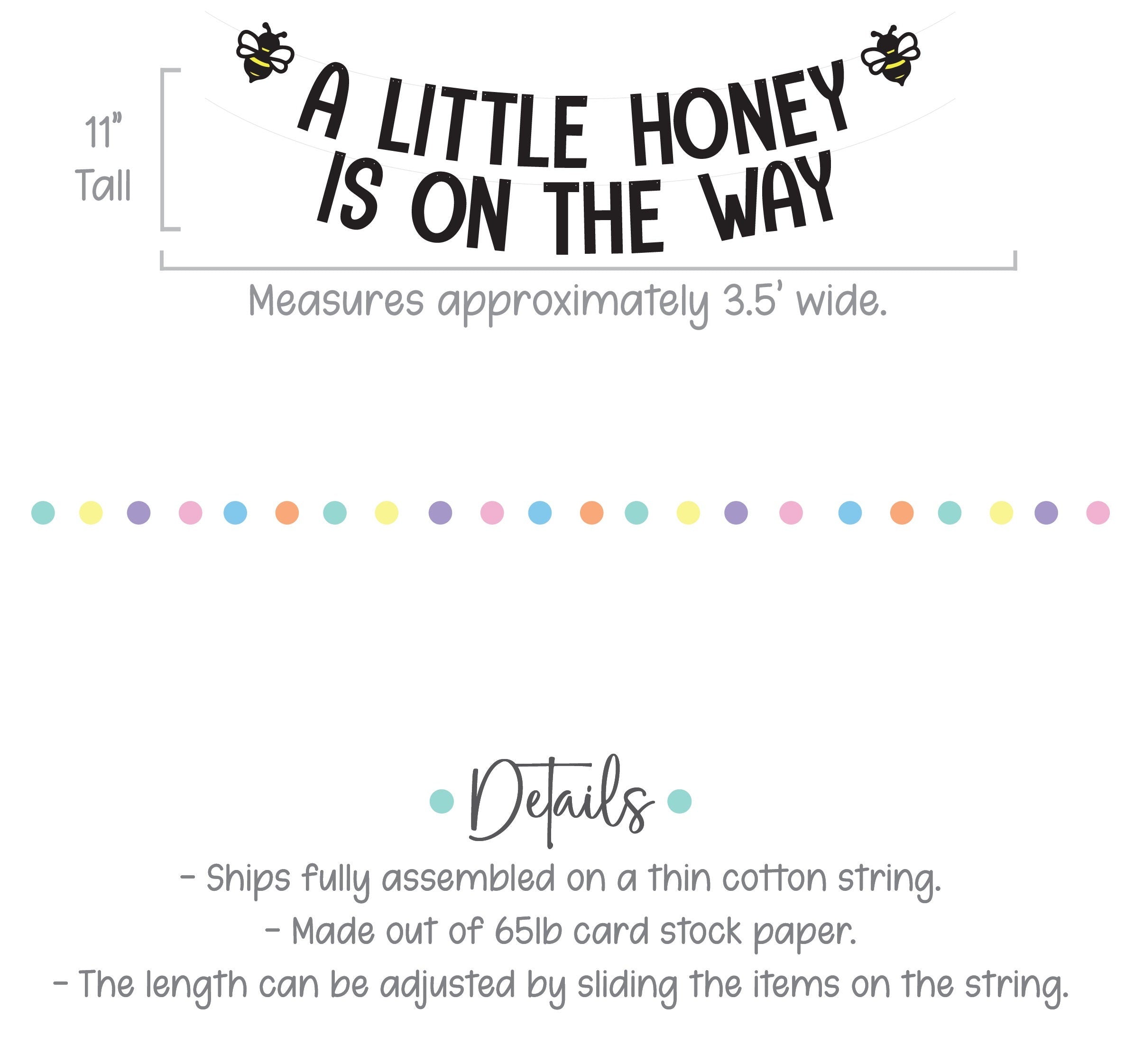 A Little Honey Is On The Way, Bee Themed Baby Shower, Baby Shower Decorations, Baby Shower Banner, Baby Shower Ideas