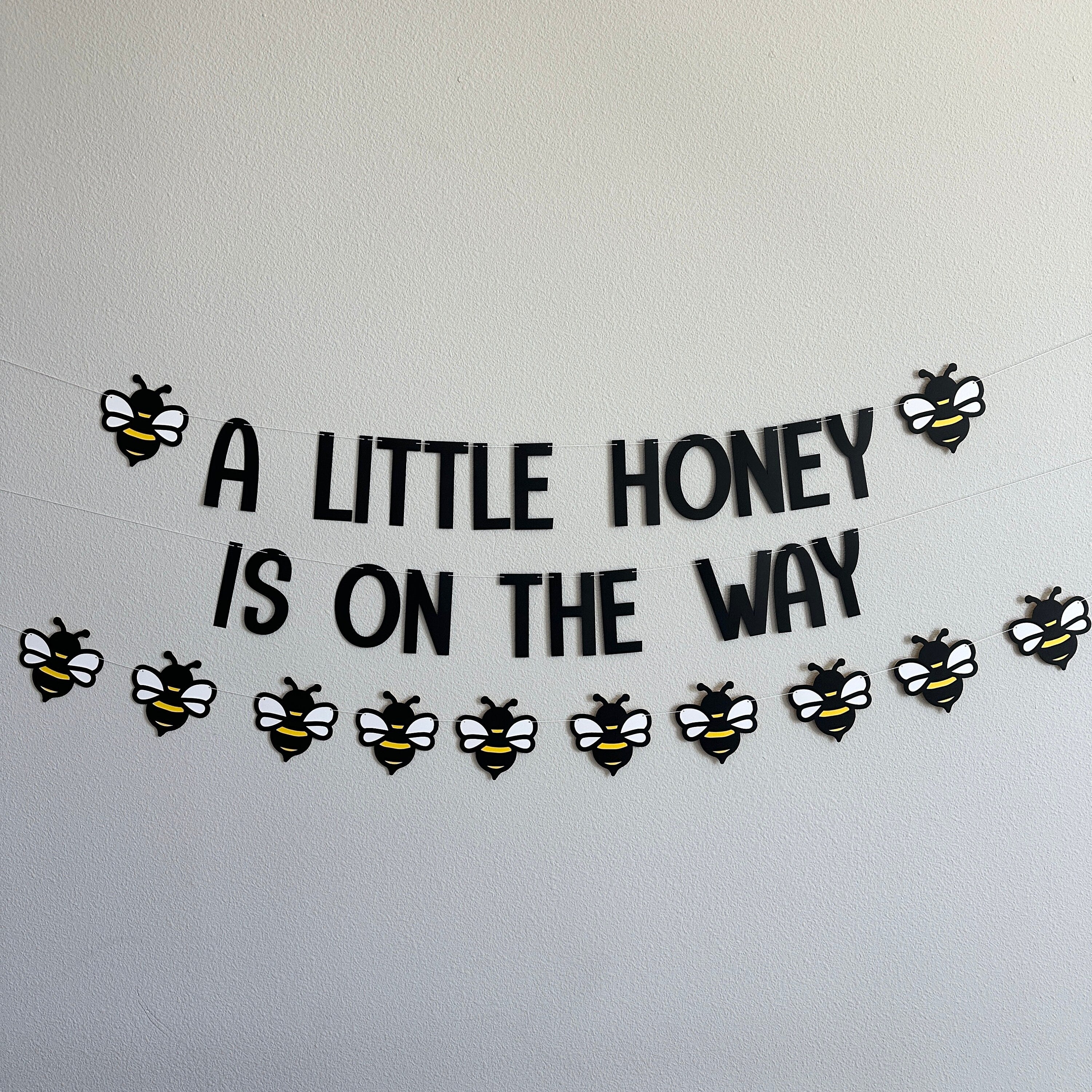 A Little Honey Is On The Way, Bee Themed Baby Shower, Baby Shower Decorations, Baby Shower Banner, Baby Shower Ideas