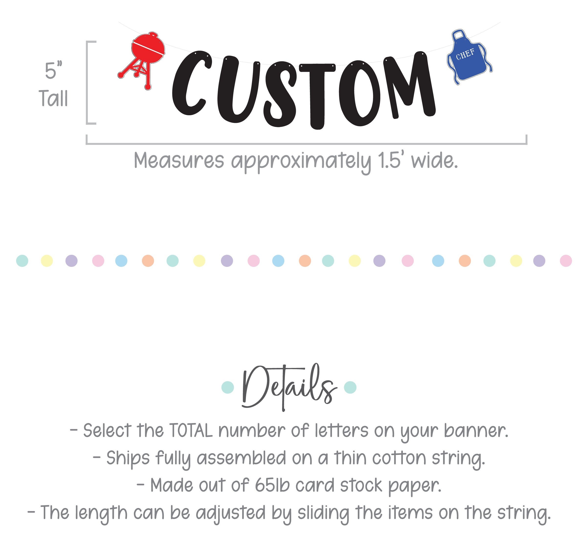 Custom BBQ Banner, Cookout Party Decorations, BBQ Decorations, BBQ Themed Decorations, Summertime Birthday, Summer Birthday