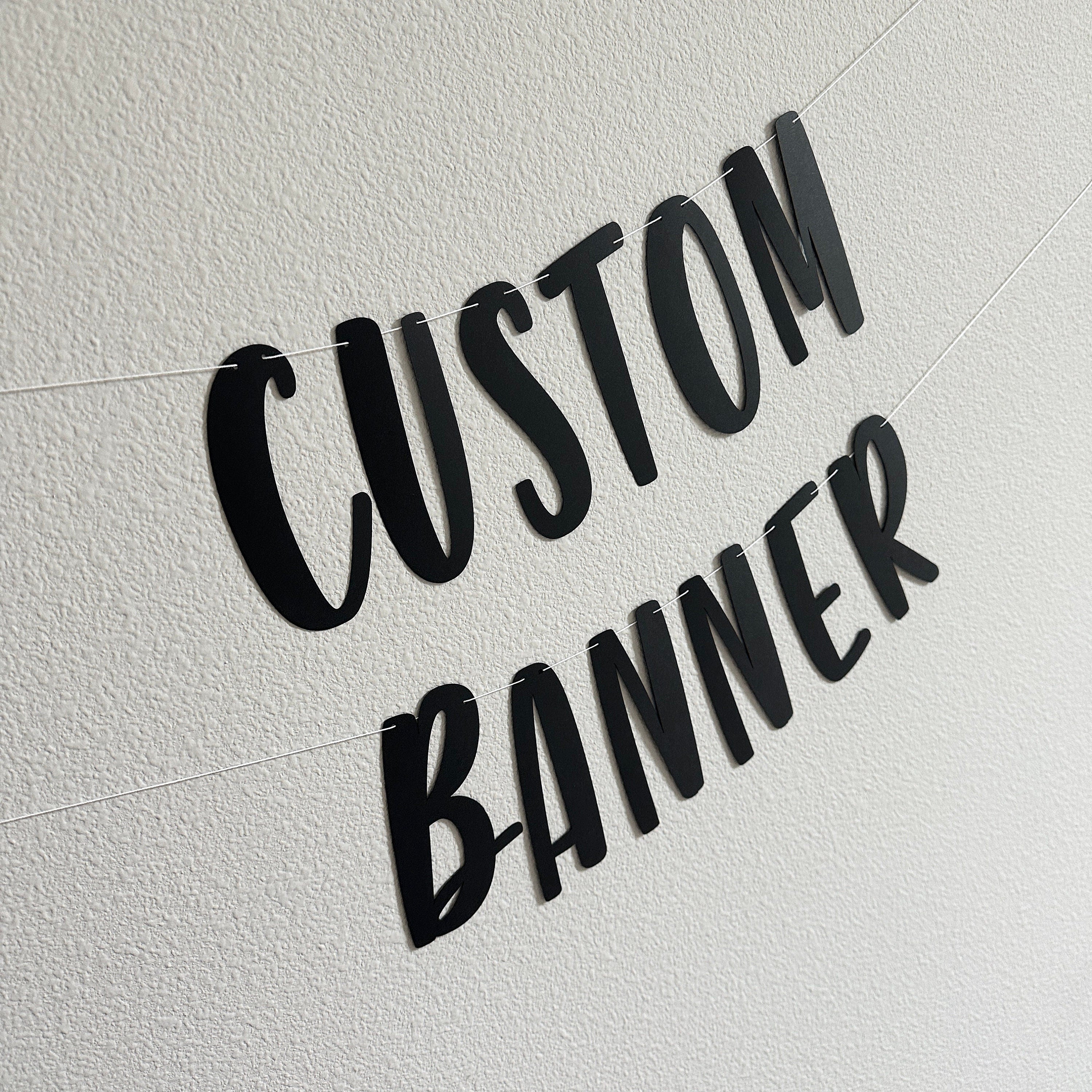 Custom Banner, Custom Black Banner, Customizable Banner, Custom Fun Font Banner, Custom Sign, Black Banner