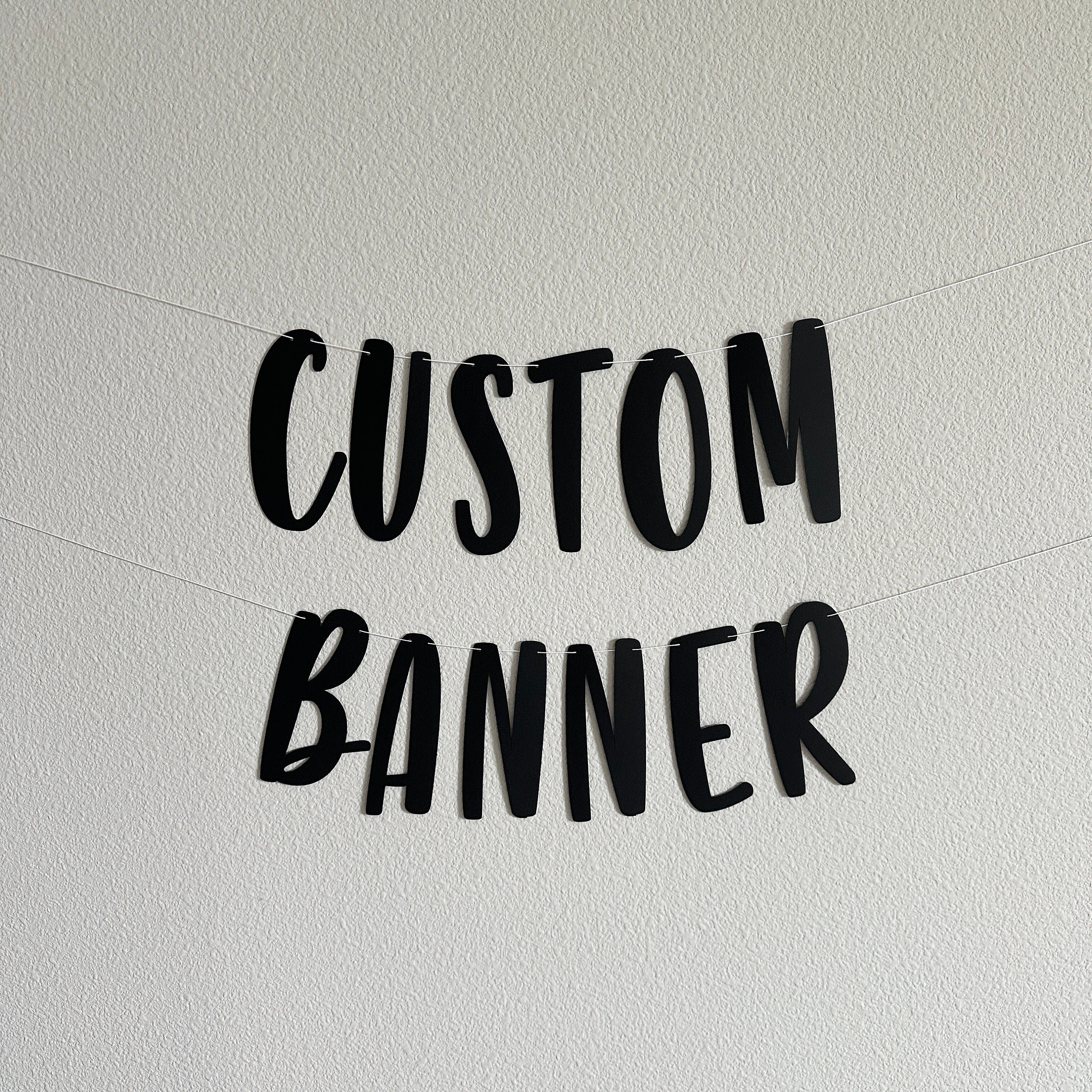 Custom Banner, Custom Black Banner, Customizable Banner, Custom Fun Font Banner, Custom Sign, Black Banner