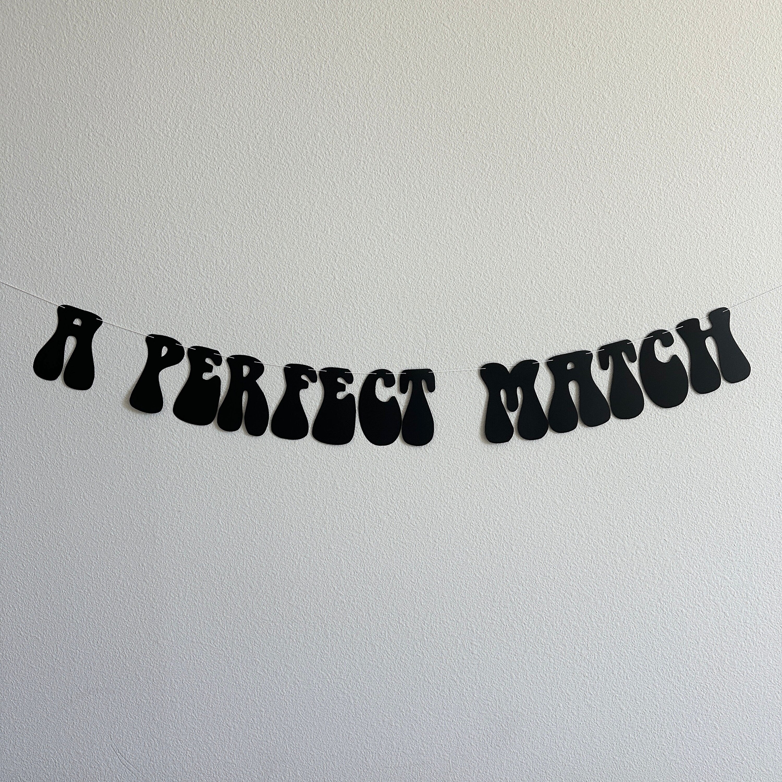 A Perfect Match, A Perfect Match Banner, I Found My Perfect Match Decorations, Engagement Party, Engagement Decorations