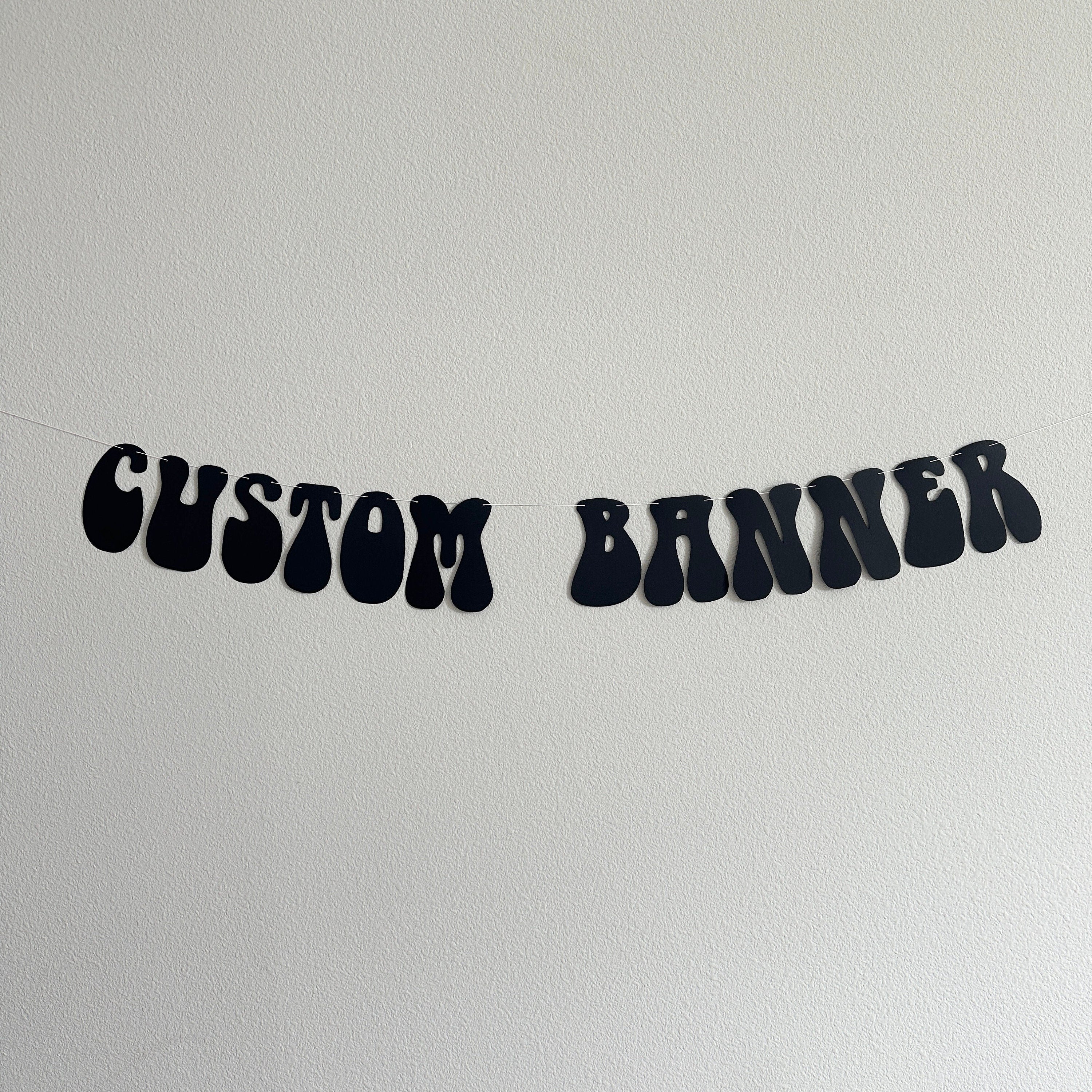 Custom Banner, Custom Retro Banner, Custom Groovy Banner, 70s, Retro Theme, Retro Decorations