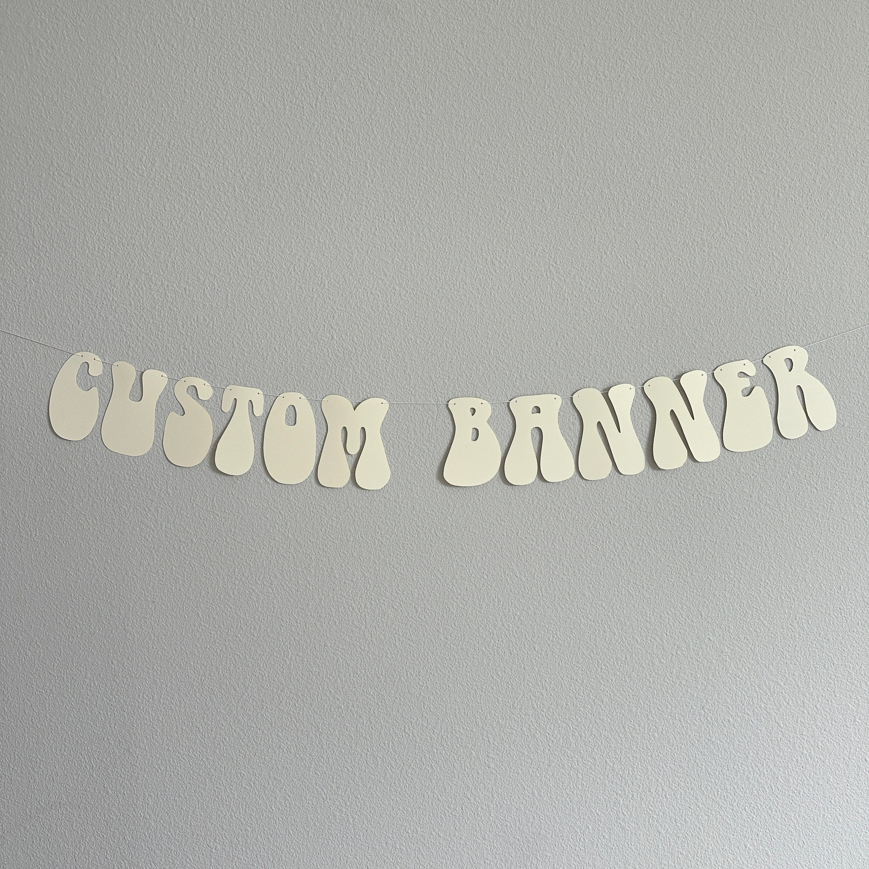 Custom Banner, Custom Retro Banner, Custom Groovy Banner, 70s, Retro Theme, Retro Decorations