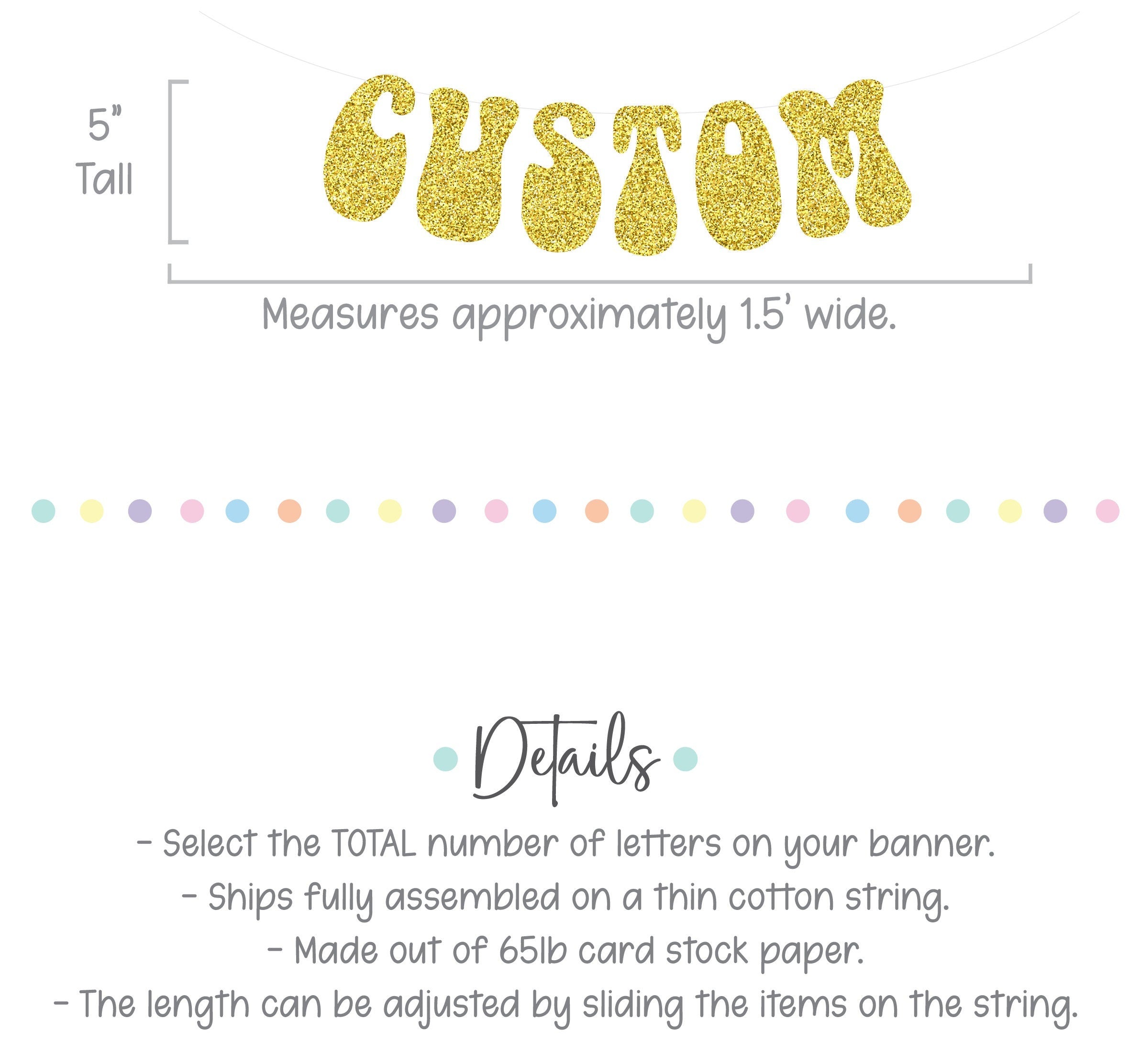 Custom Banner, Custom Retro Banner, Custom Groovy Banner, 70s, Retro Theme, Retro Decorations