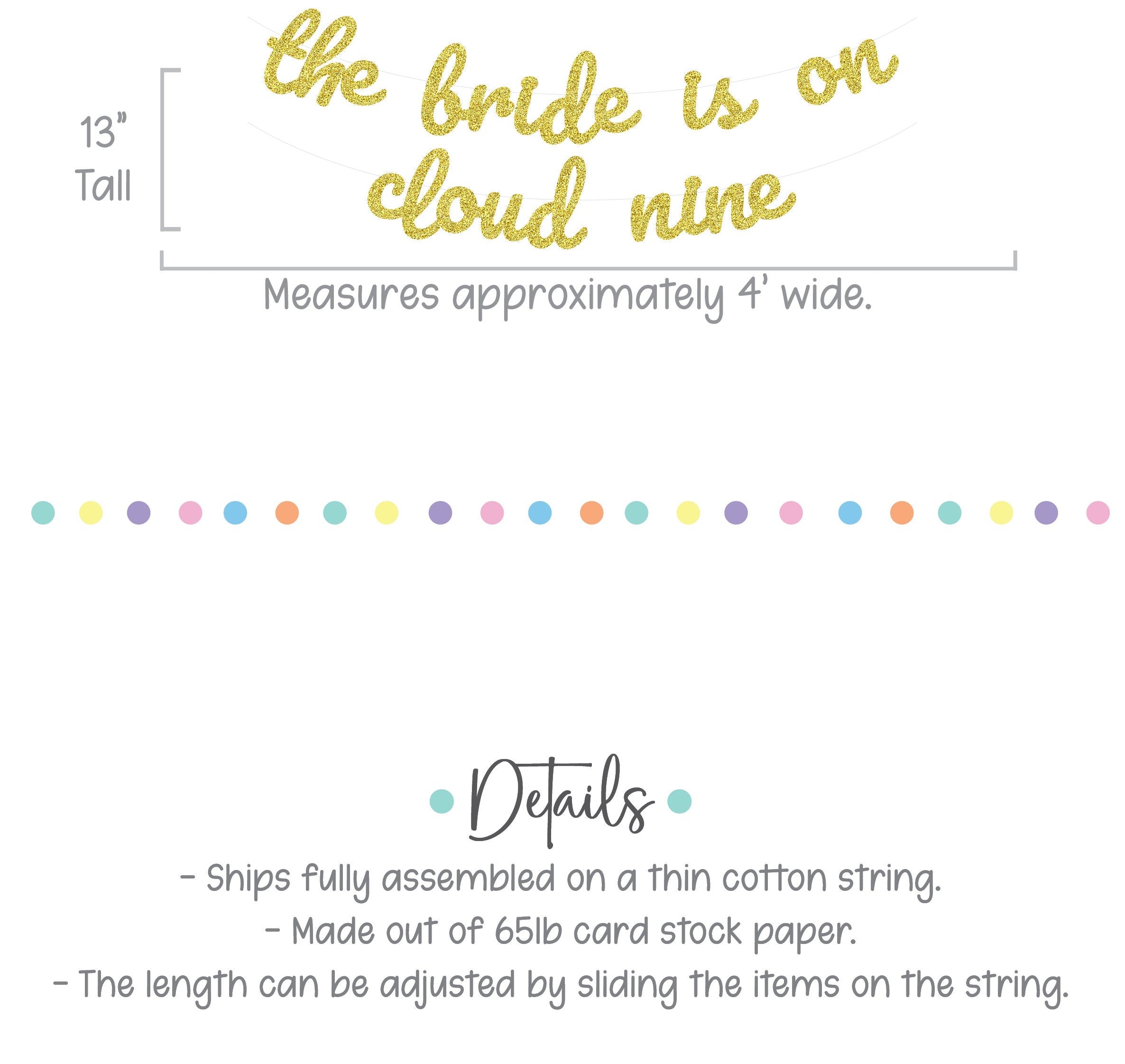 The Bride Is On Cloud Nine, Bridal Shower Banner, Bachelorette Party Decorations, Bride On Cloud 9, Bridal Shower Ideas
