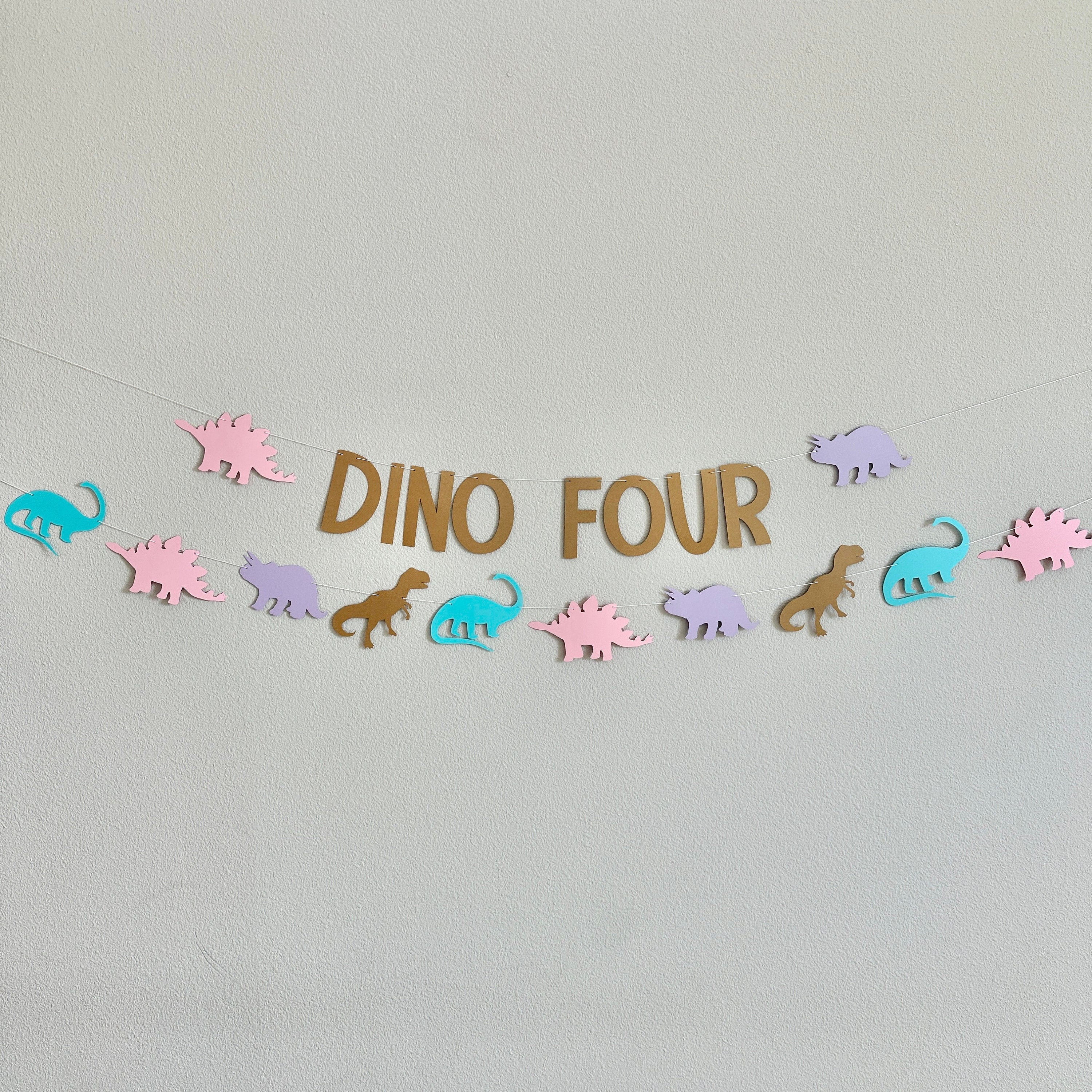 Dino Four, 4th Birthday Decorations, Dinosaur Birthday Party, Dinofour Celebration, 4th Birthday, Dino Four Decorations