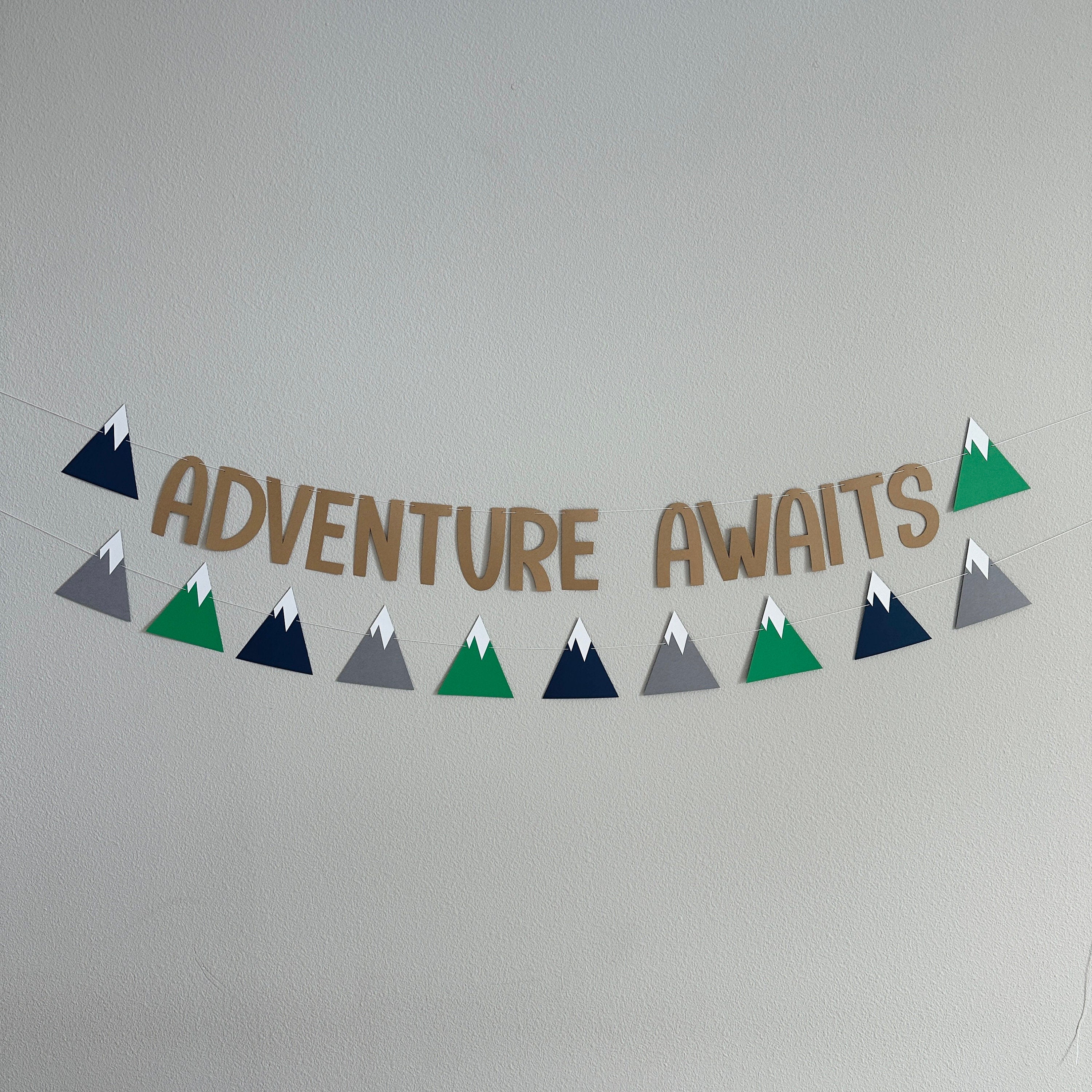 Adventure Awaits, Adventure Party Decorations, Adventure Baby Shower, Outdoorsy Baby Shower, Mountain Bachelorette Party