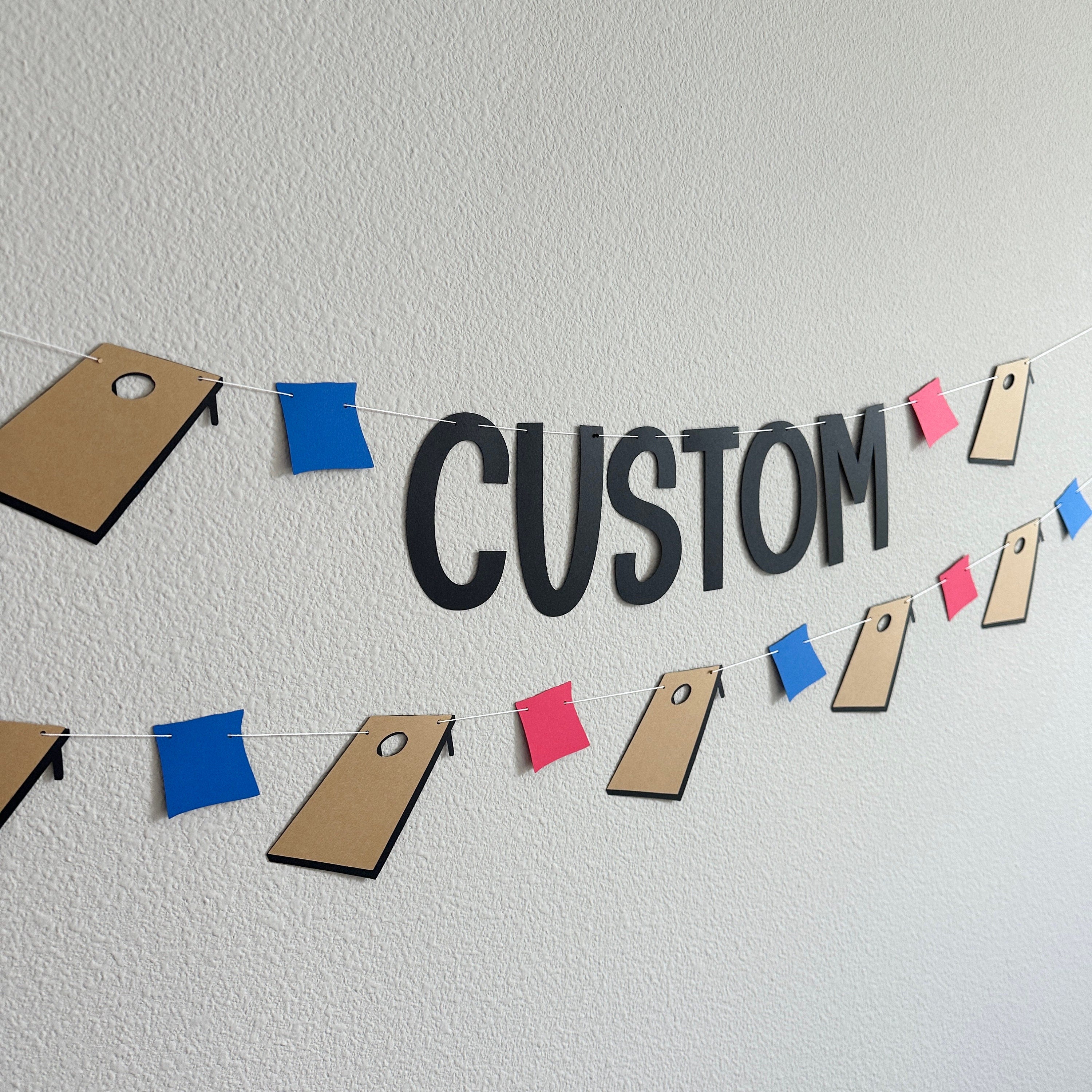 Custom Cornhole Banner, Cornhole Garland, Cornhole Birthday, Cornhole Decoration, Summer Banner, Cornhole Competition