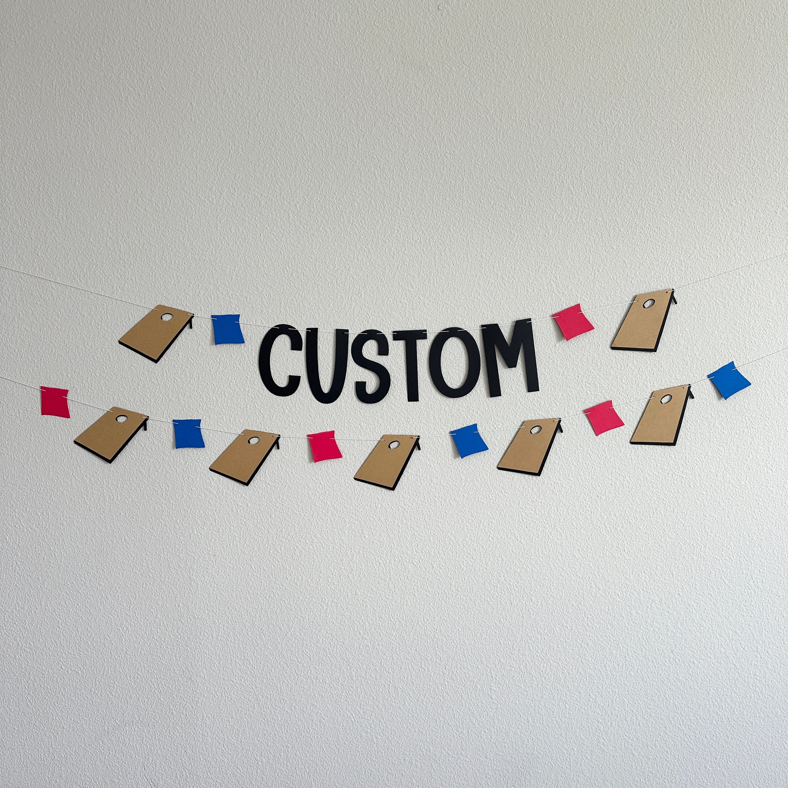 Custom Cornhole Banner, Cornhole Garland, Cornhole Birthday, Cornhole Decoration, Summer Banner, Cornhole Competition