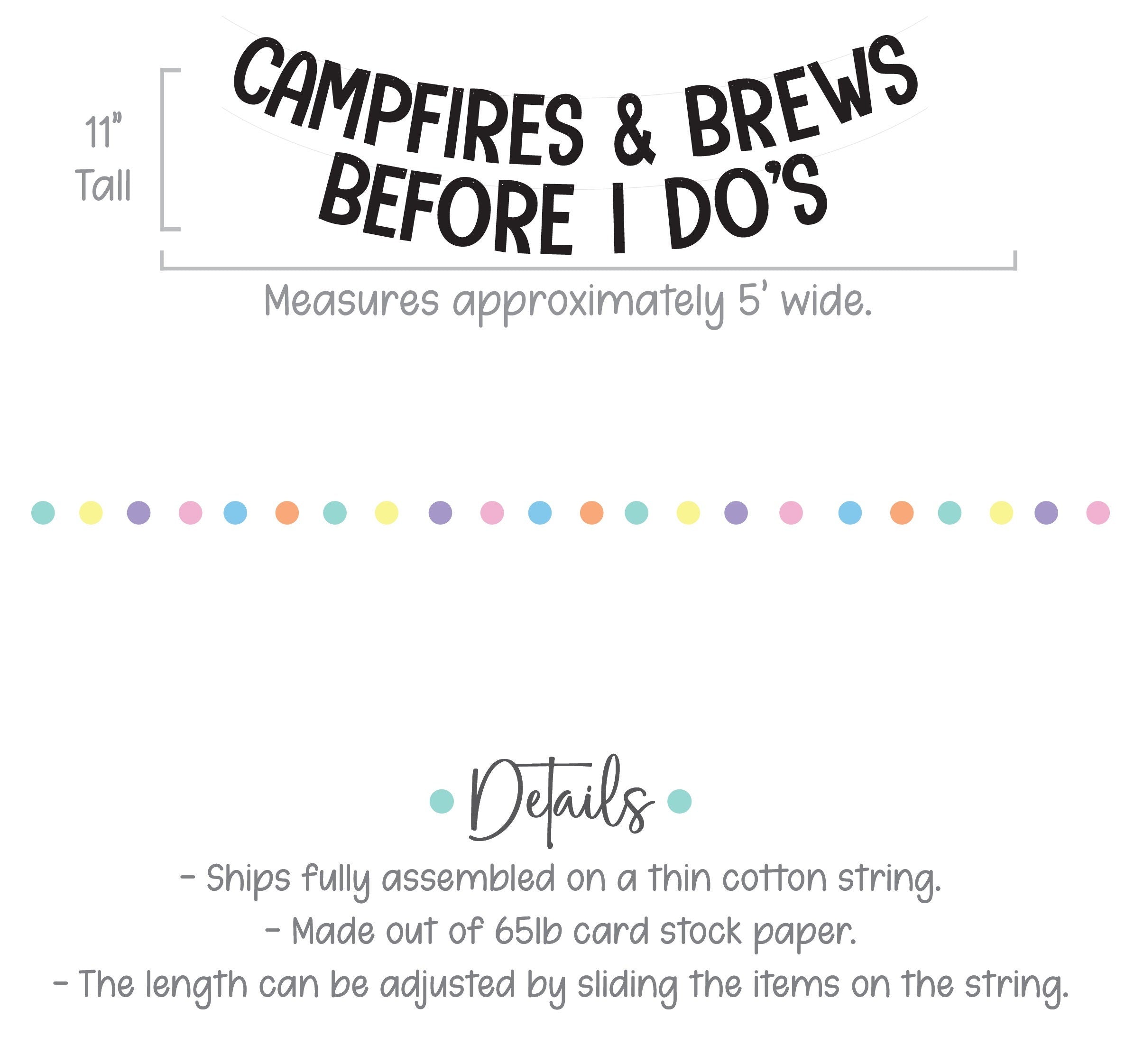Campfires & Brews Before I Dos, Bachelorette Party Decorations, Camplorette, Camp Bachelorette Party, Bachelorette Party