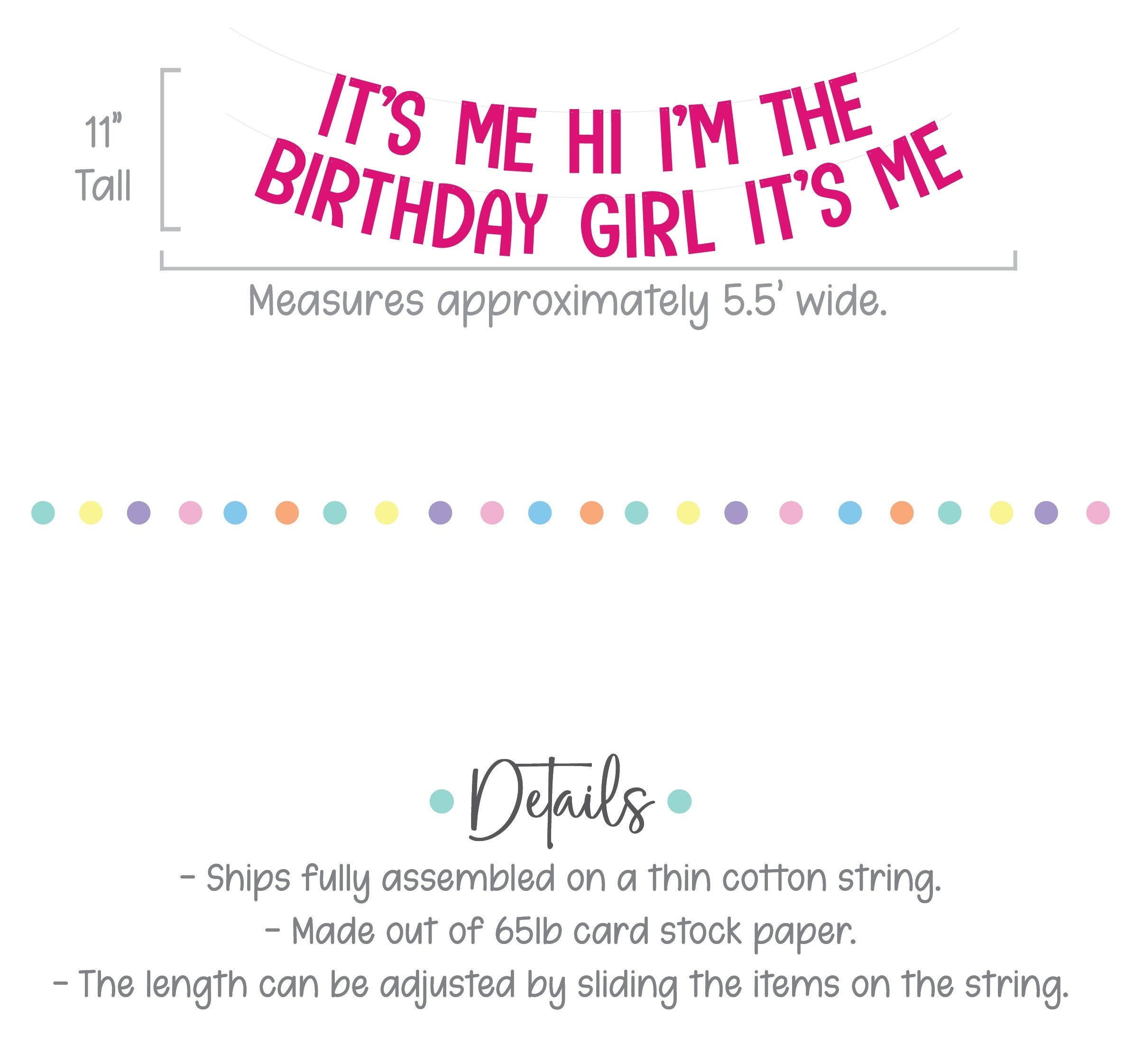It&#39;s Me Hi I&#39;m The Birthday Girl It&#39;s Me, Birthday Girl Banner, Birthday Decorations, Girl Birthday Ideas, Girl Birthday Party Theme