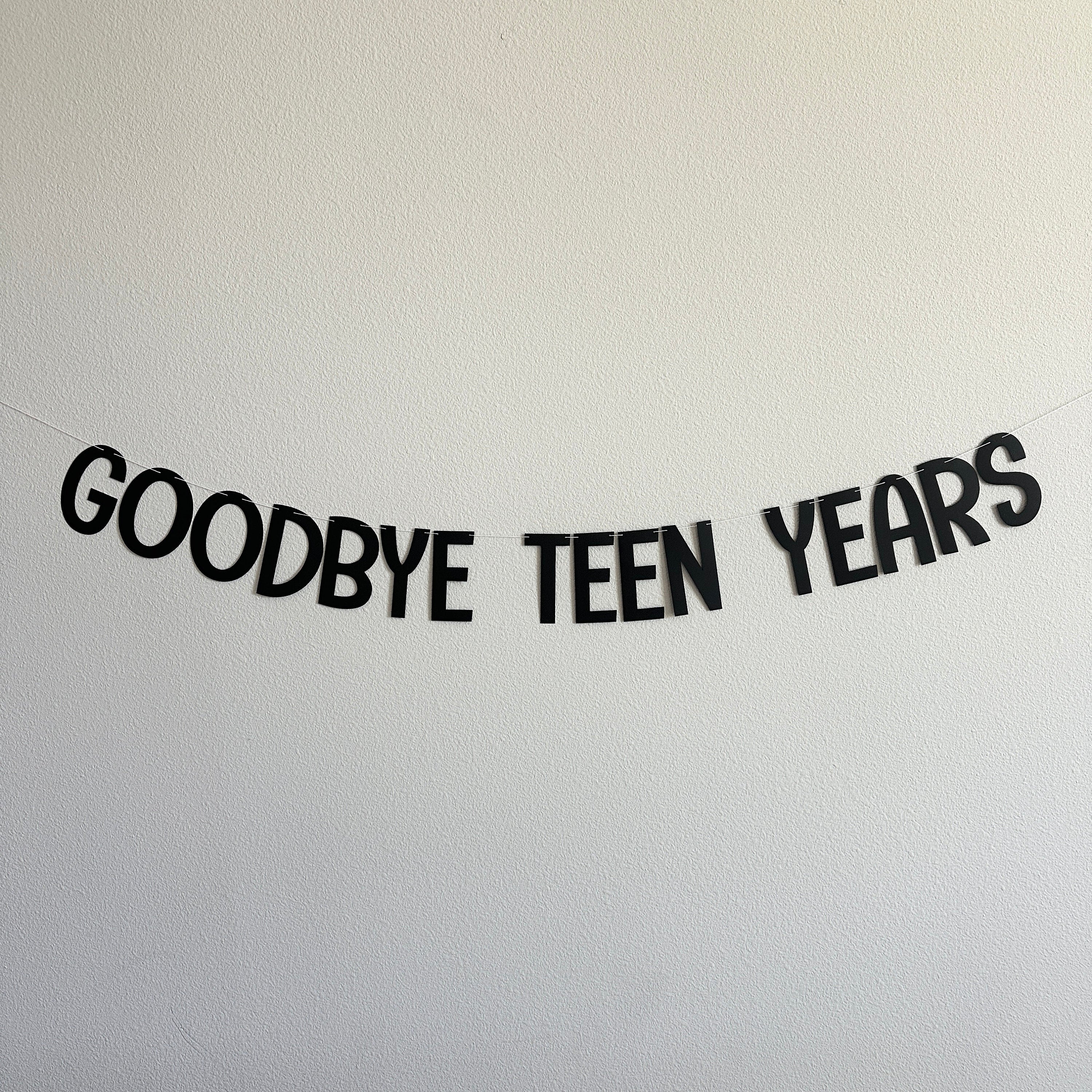 Goodbye Teen Years, 20th Birthday Decorations, 20th Birthday Party, Goodbye Teen Years Decorations