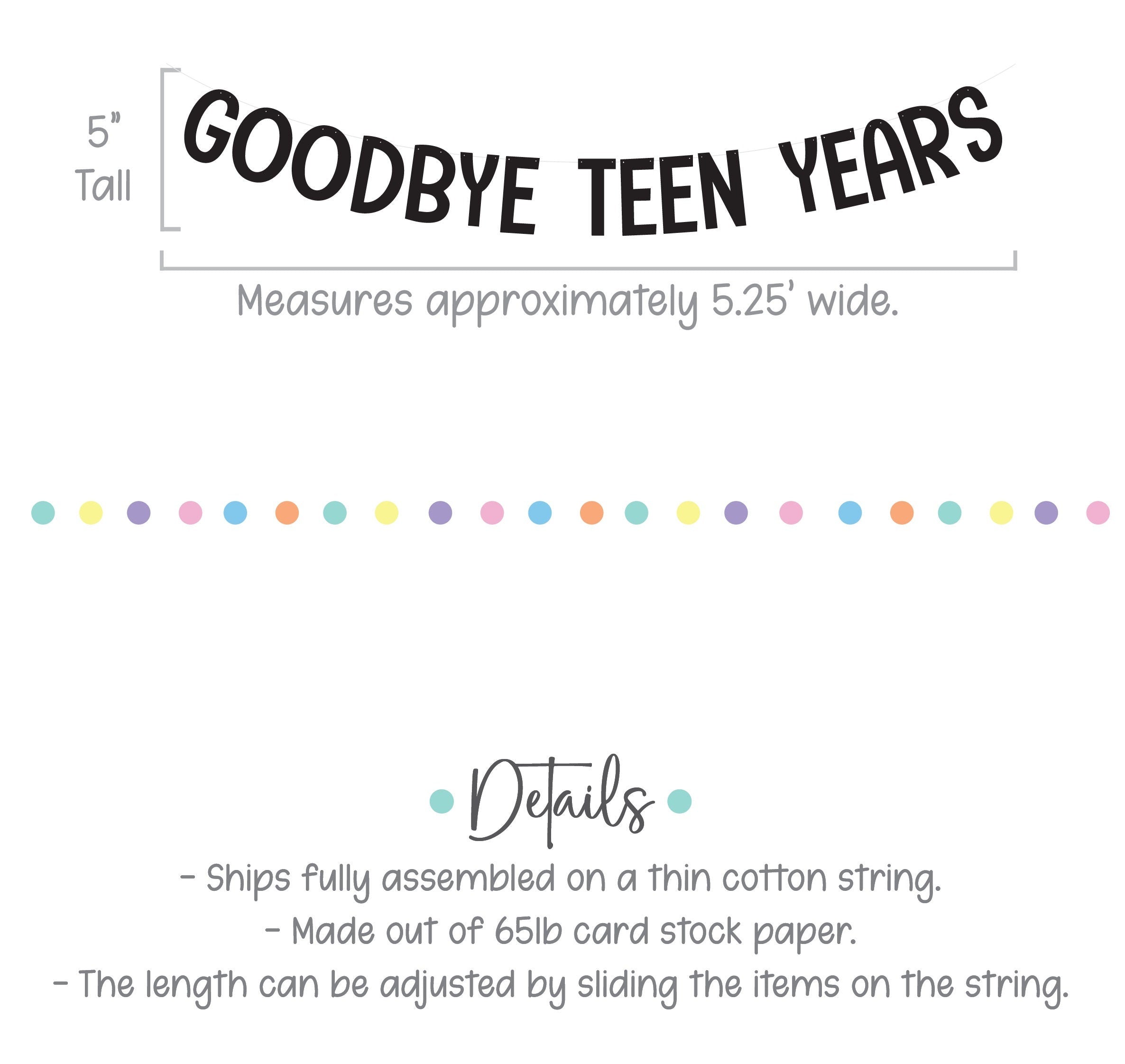 Goodbye Teen Years, 20th Birthday Decorations, 20th Birthday Party, Goodbye Teen Years Decorations