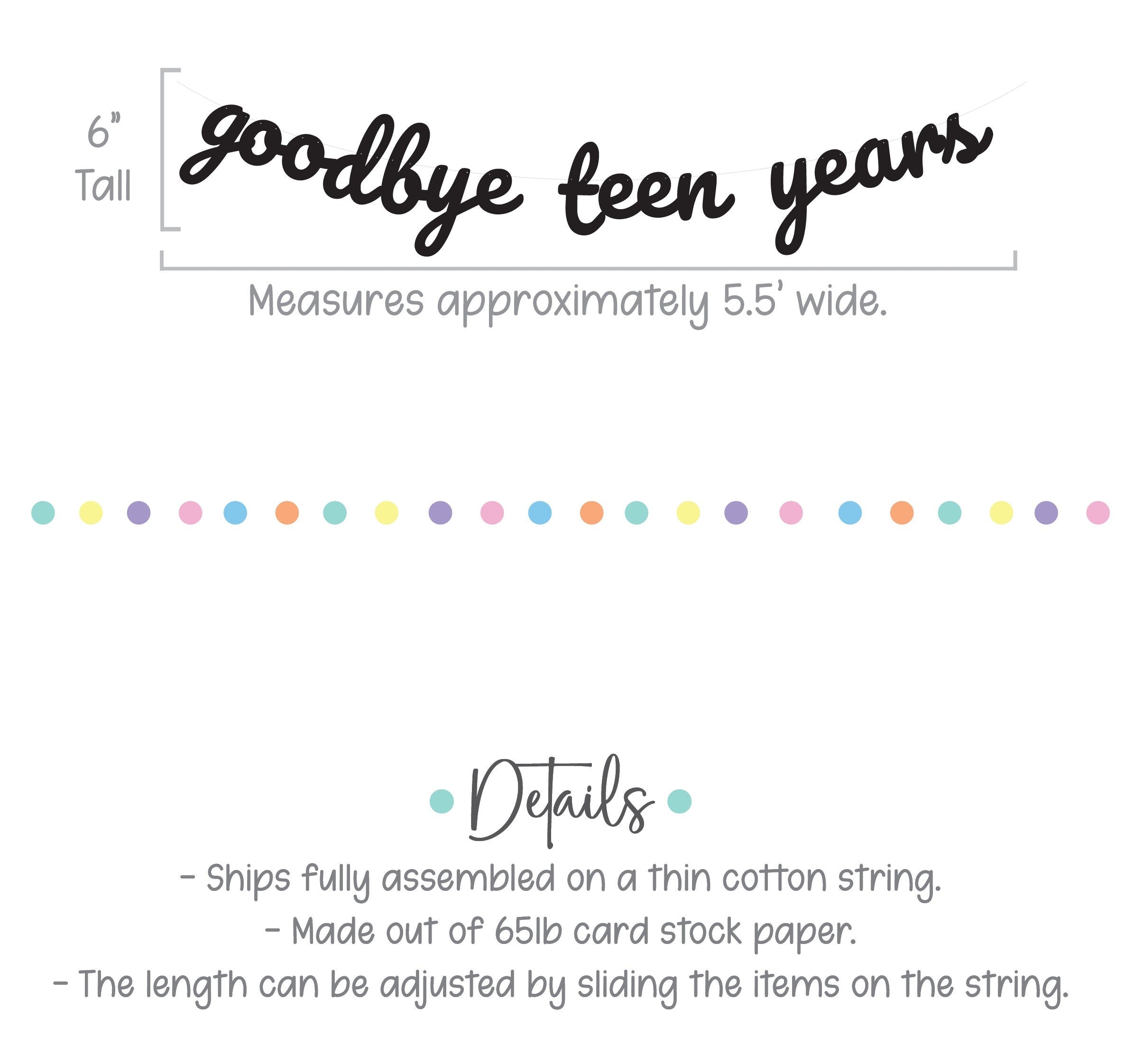 Goodbye Teen Years, Goodbye Teen Years Banner, Goodbye Teen Years Decorations, 20th Birthday Party Decorations, 20th Birthday Banner