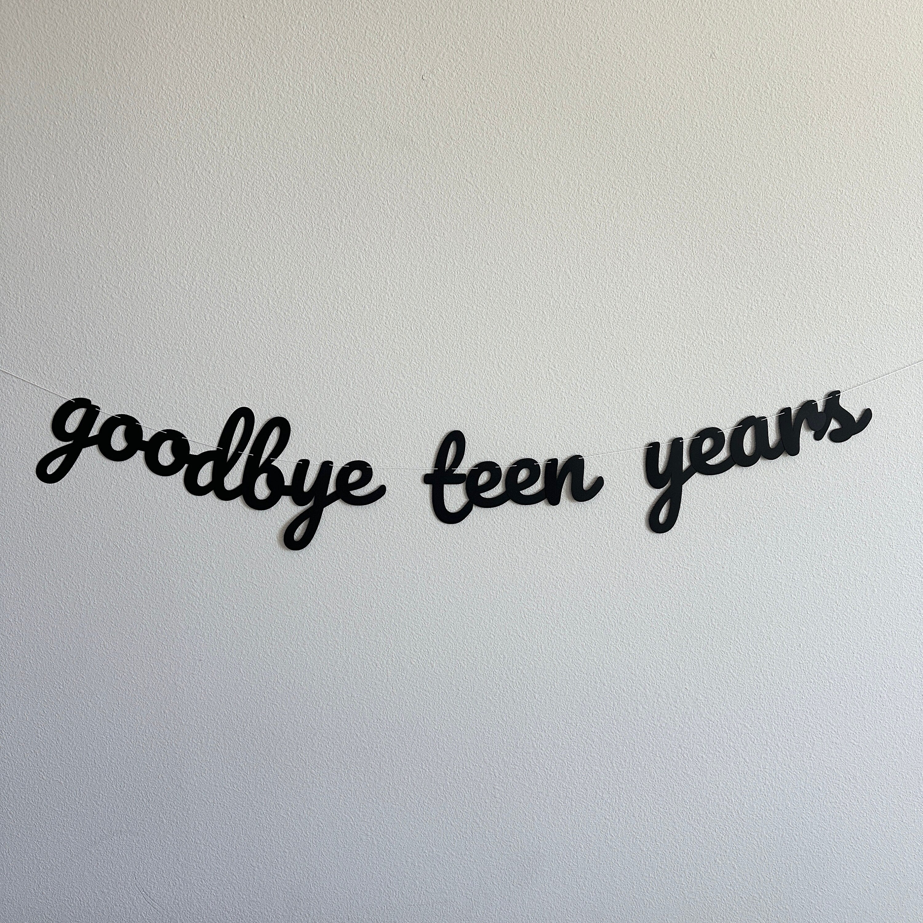 Goodbye Teen Years, Goodbye Teen Years Banner, Goodbye Teen Years Decorations, 20th Birthday Party Decorations, 20th Birthday Banner