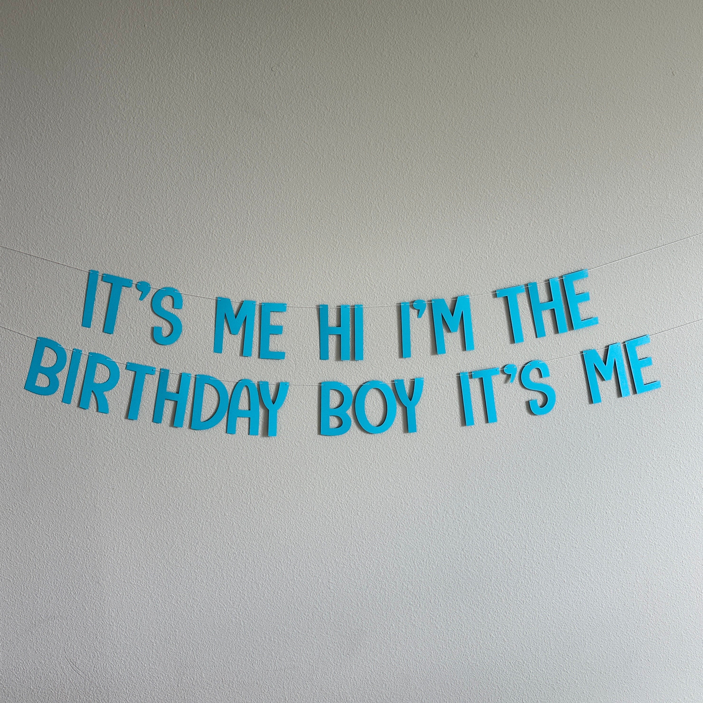 It&#39;s Me Hi I&#39;m The Birthday Boy It&#39;s Me, Birthday Boy Banner, Birthday Decorations, Boy Birthday Ideas, Boy Birthday Party Theme