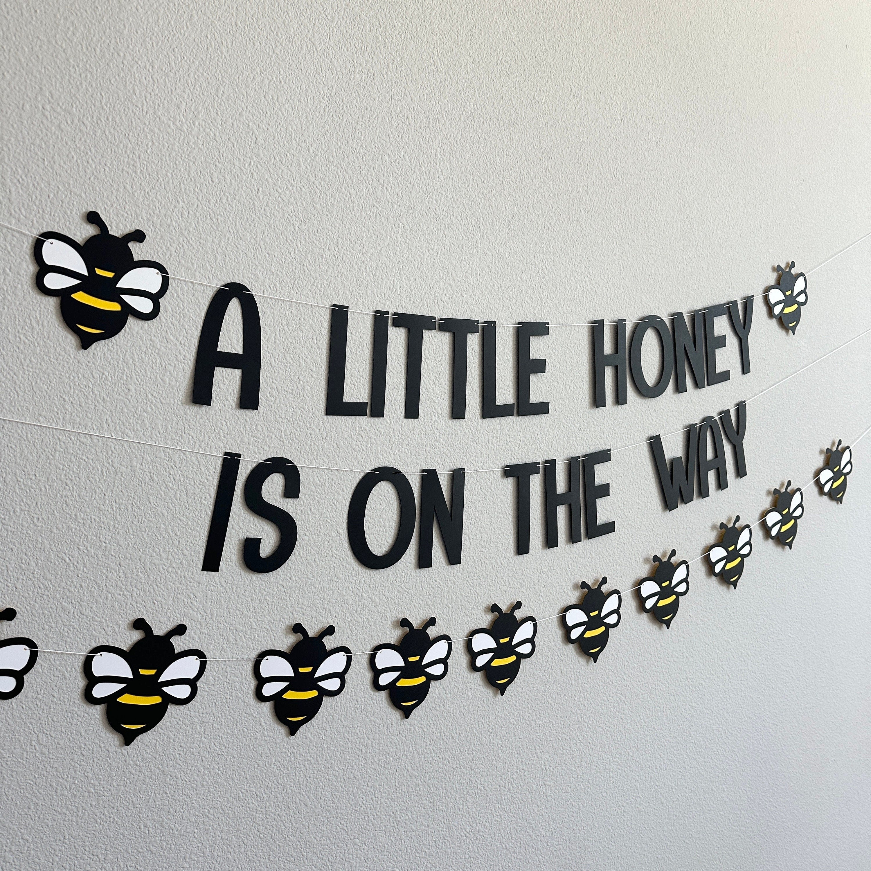 A Little Honey Is On The Way, Bee Themed Baby Shower, Baby Shower Decorations, Baby Shower Banner, Baby Shower Ideas