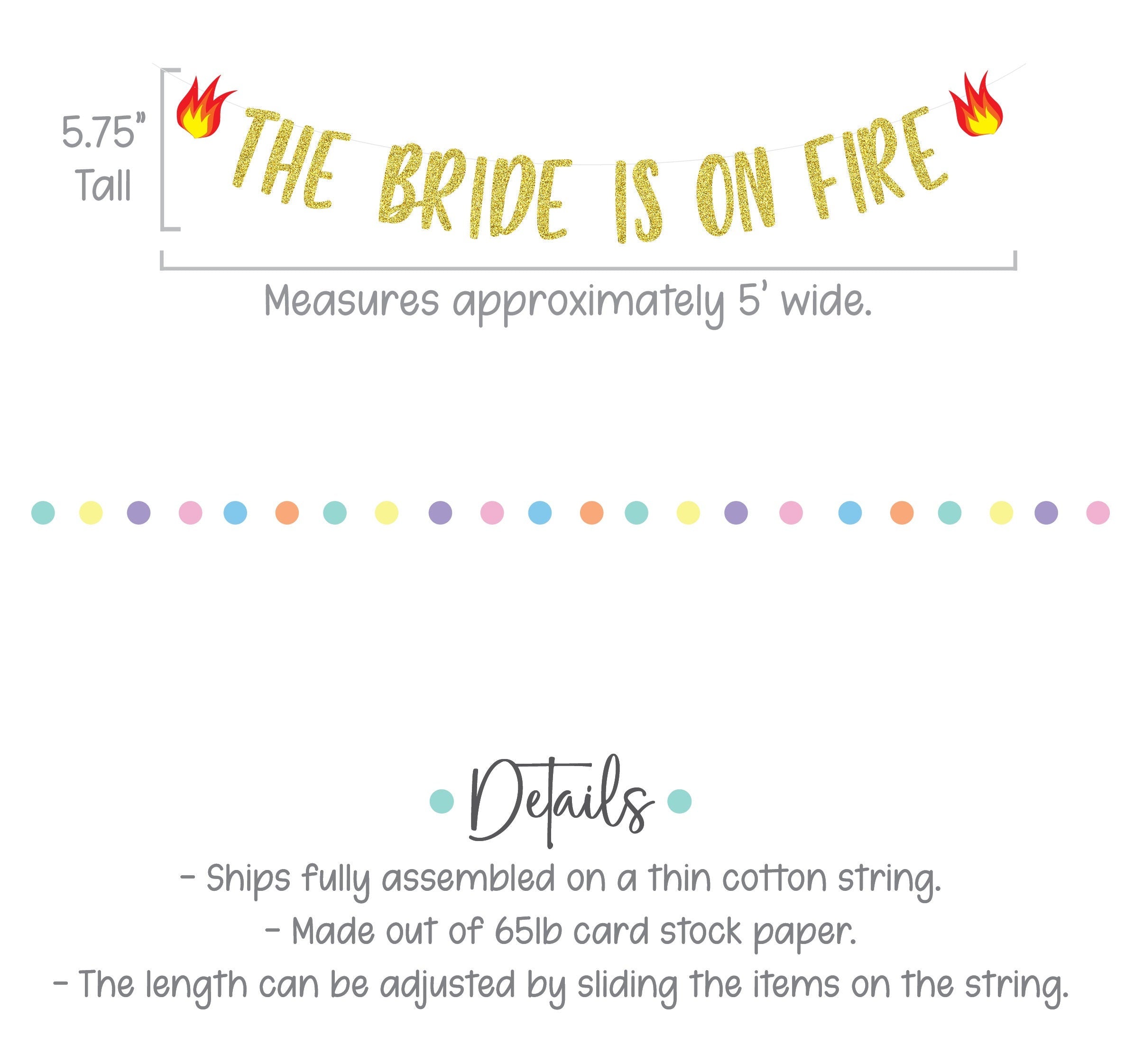 The Bride Is On Fire, Bridal Shower Decorations, Bachelorette Party Decorations, Fire Theme, Custom Is On Fire Banner