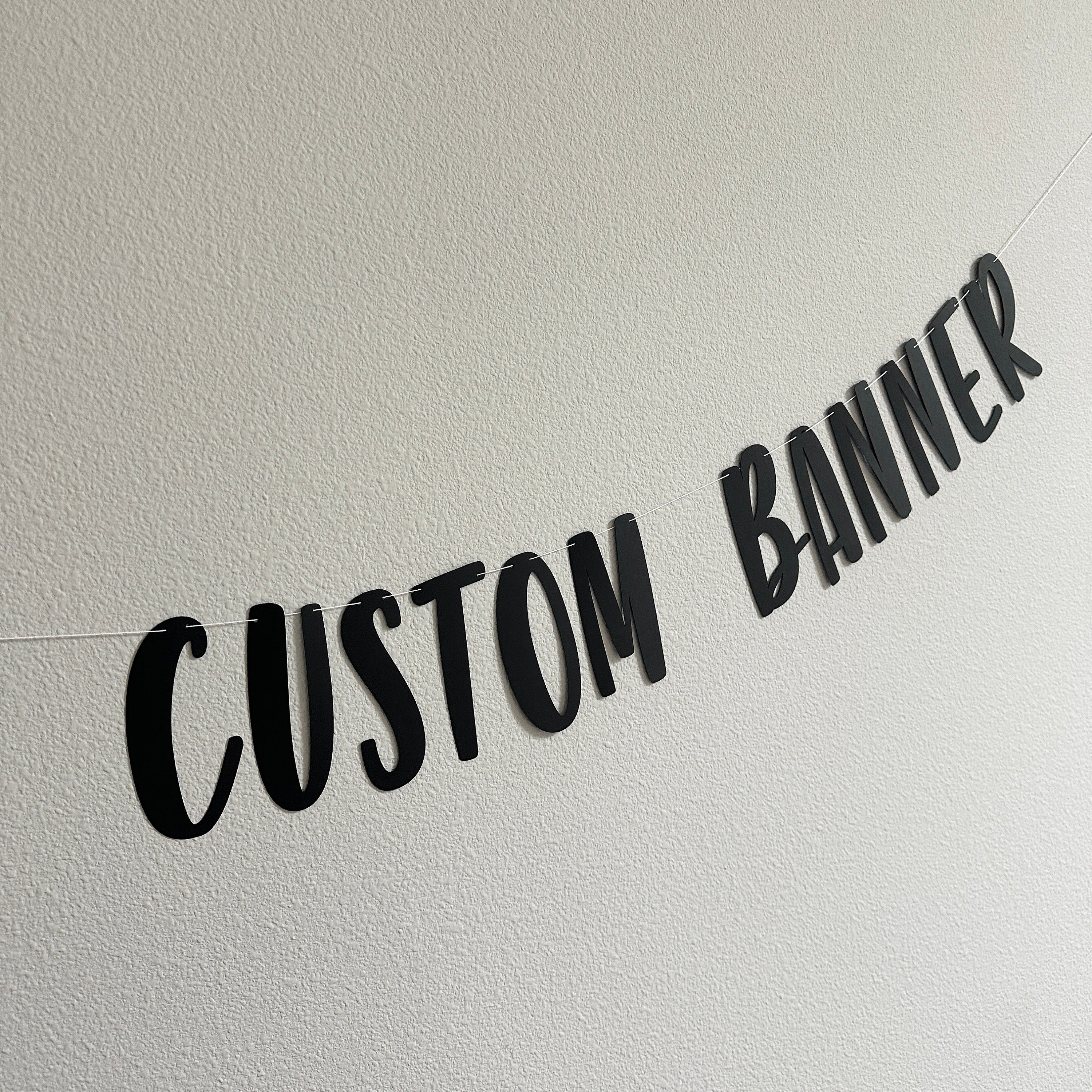 Custom Banner, Custom Black Banner, Customizable Banner, Custom Fun Font Banner, Custom Sign, Black Banner