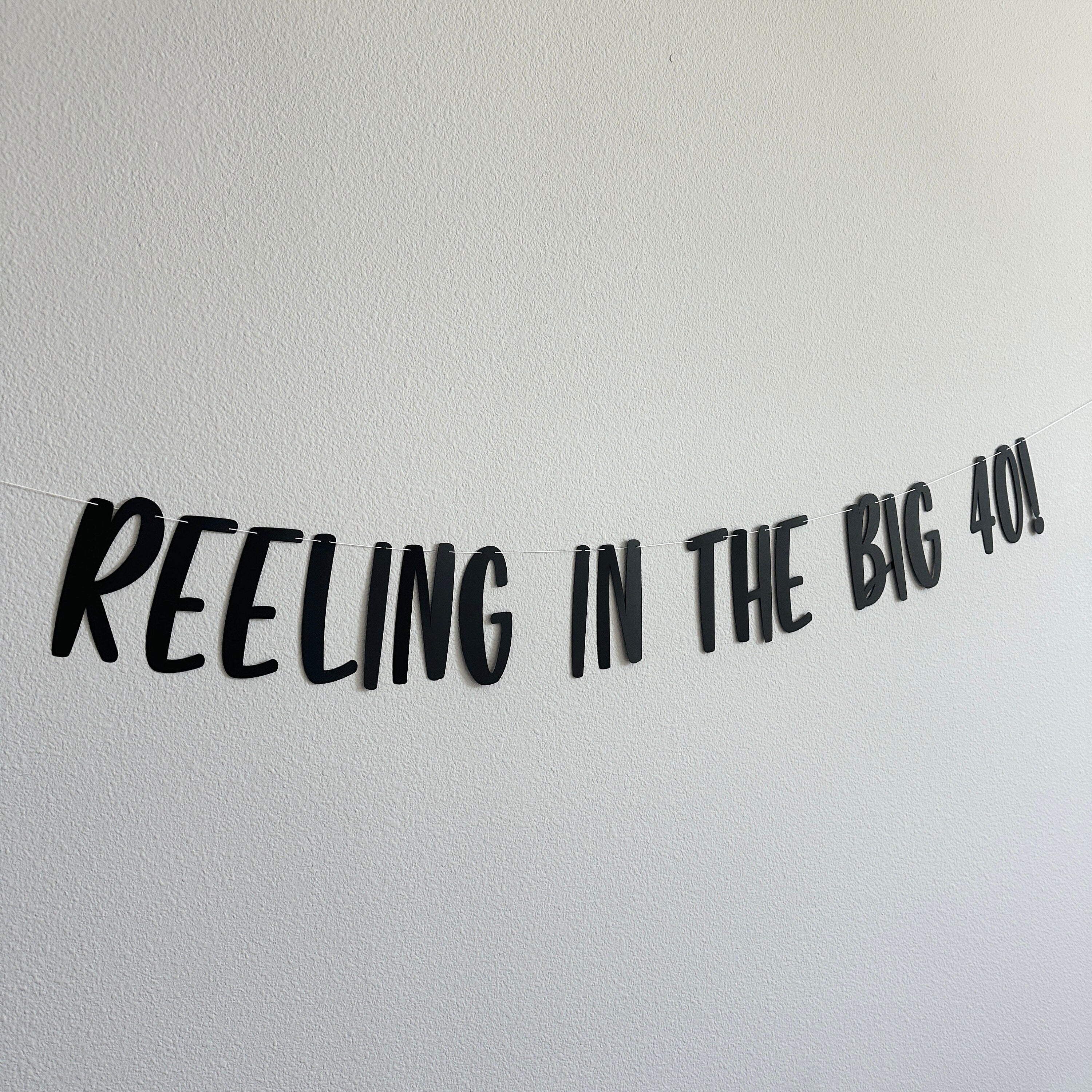 Reeling In The Big 40, 40th Birthday Banner, 40th Birthday Party Decorations, Fourty, Fortieth Birthday Ideas, Fishing Birthday Decorations