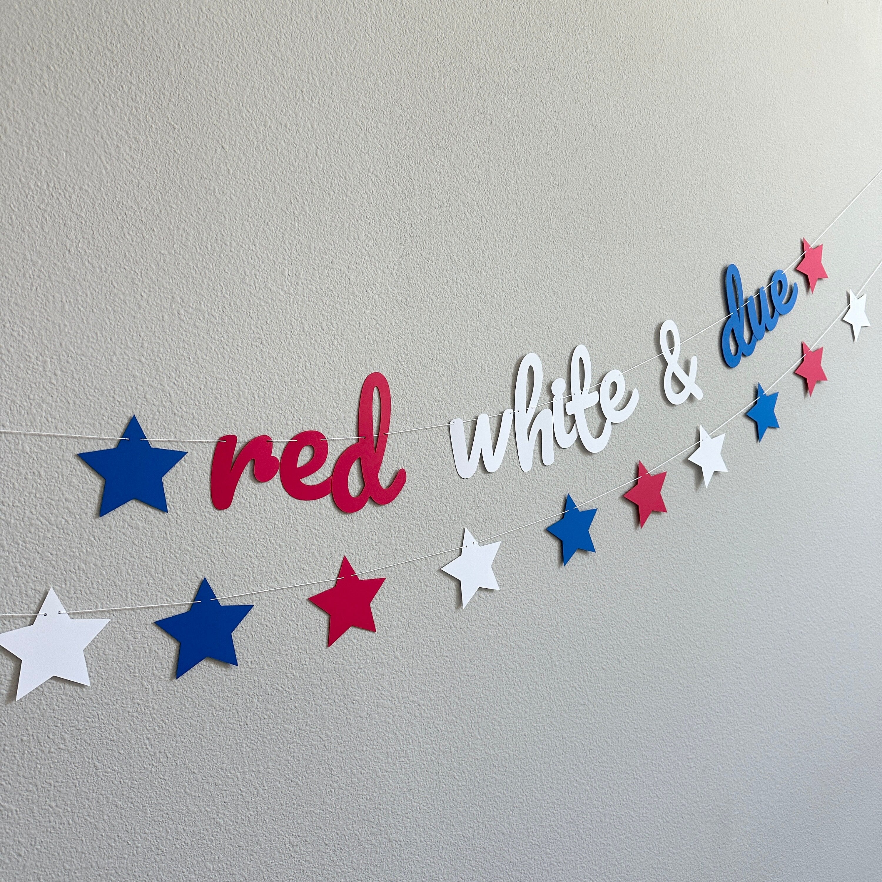 Red White & Due, Red White and Due Banner, Pregnancy Announcement, 4th of July Baby Shower, Red White and Blue Baby Shower, Summertime Baby