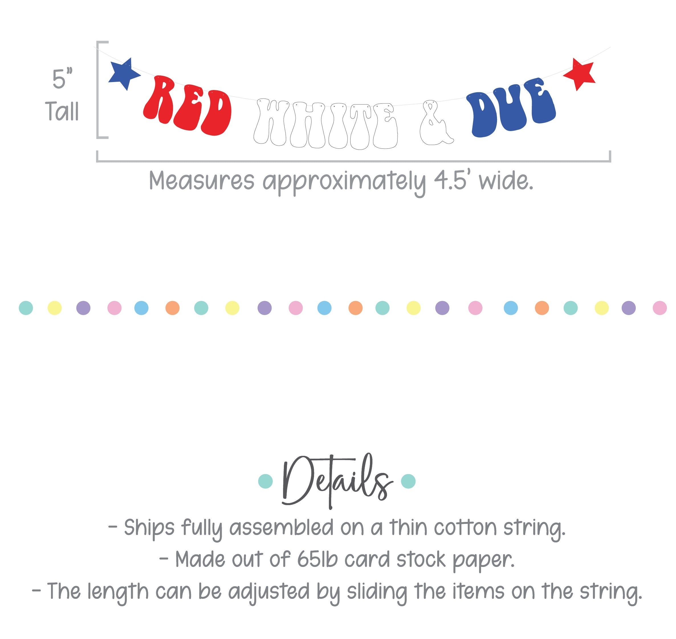 Red White & Due, Red White and Due Banner, Pregnancy Announcement, 4th of July Baby Shower, Red White and Blue Baby Shower, Summertime Baby