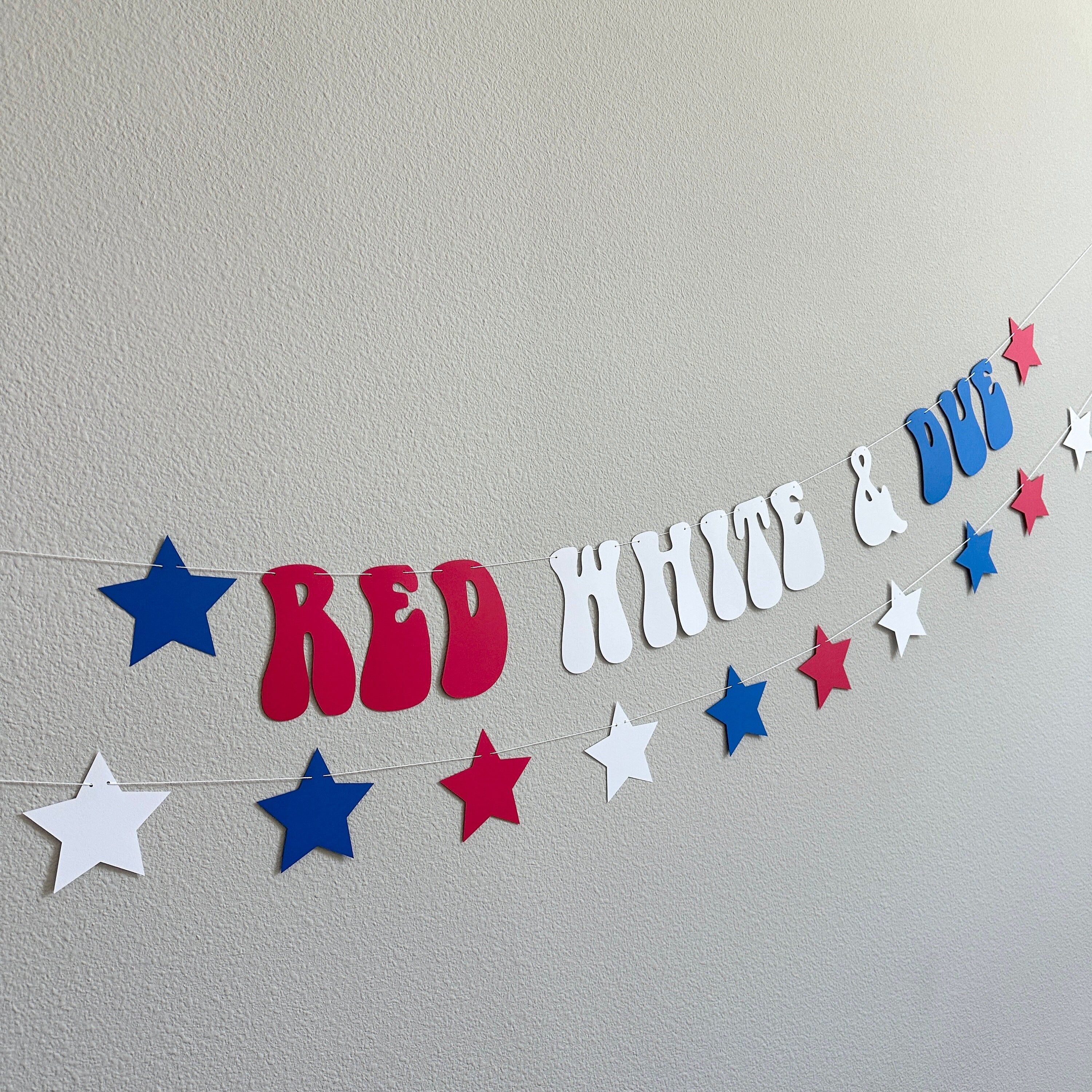 Red White & Due, Red White and Due Banner, Pregnancy Announcement, 4th of July Baby Shower, Red White and Blue Baby Shower, Summertime Baby