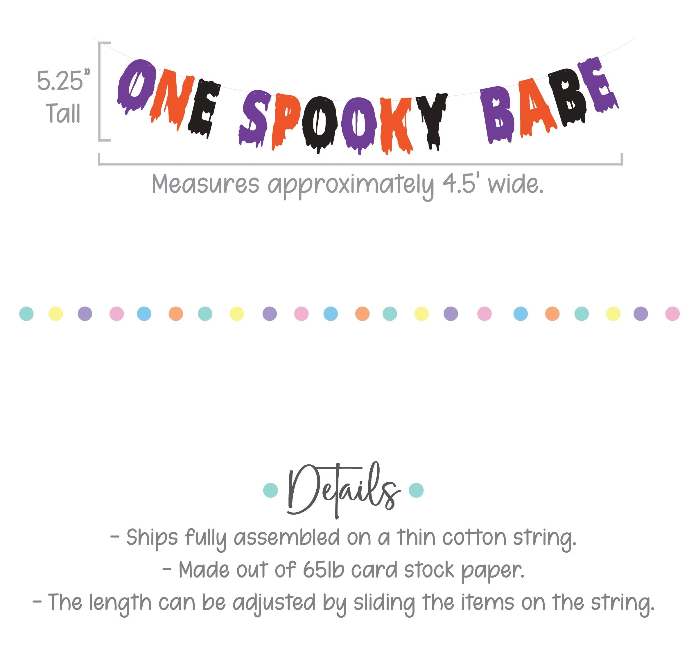 One Spooky Babe, Halloween Themed 1st Birthday Banner, October 1st Birthday Decorations, Spooky One, Girls 1st Birthday Theme Ideas