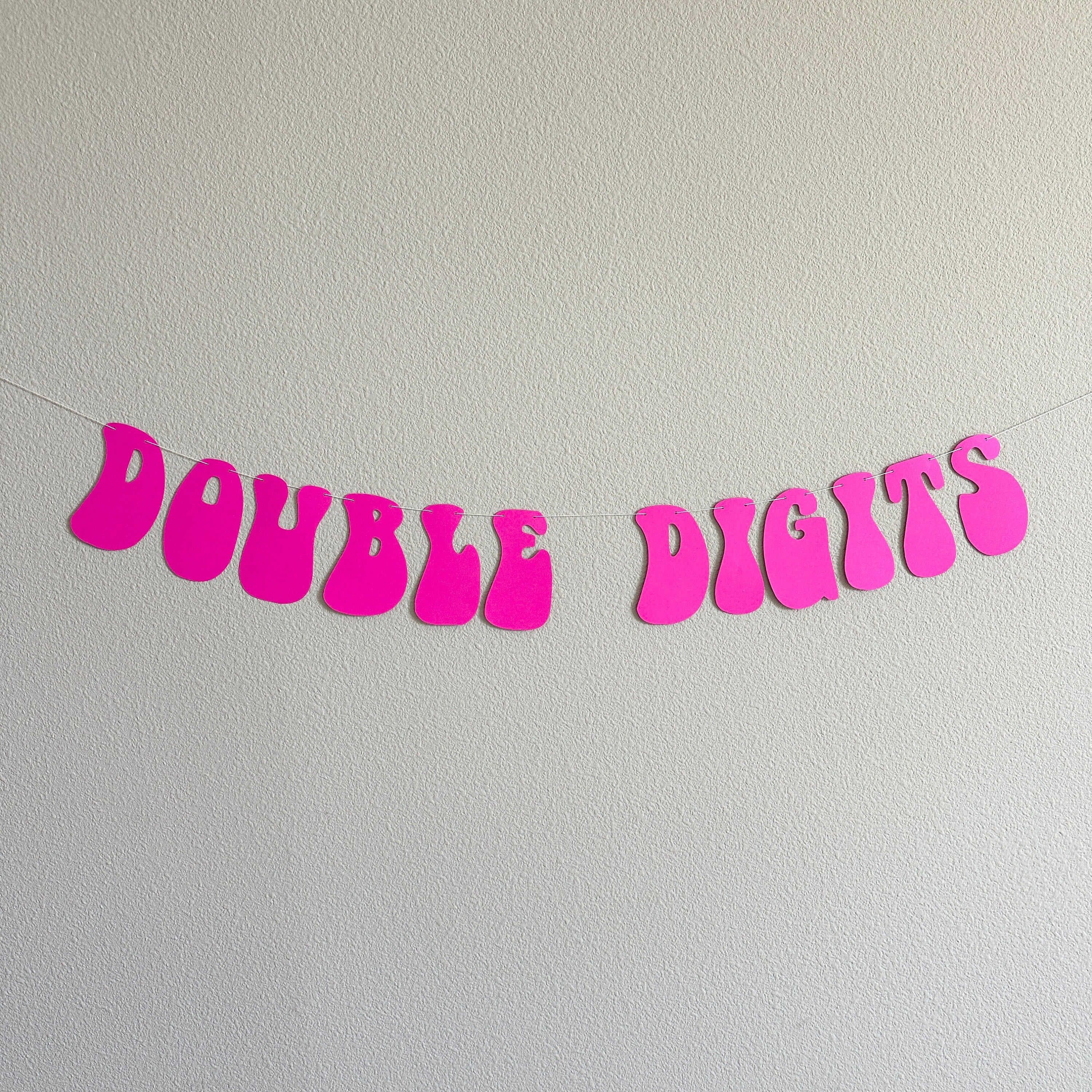 Double Digits, Double Digits Banner, Double Digits Birthday Party, 10th birthday Party Decorations, 10th Birthday Ideas