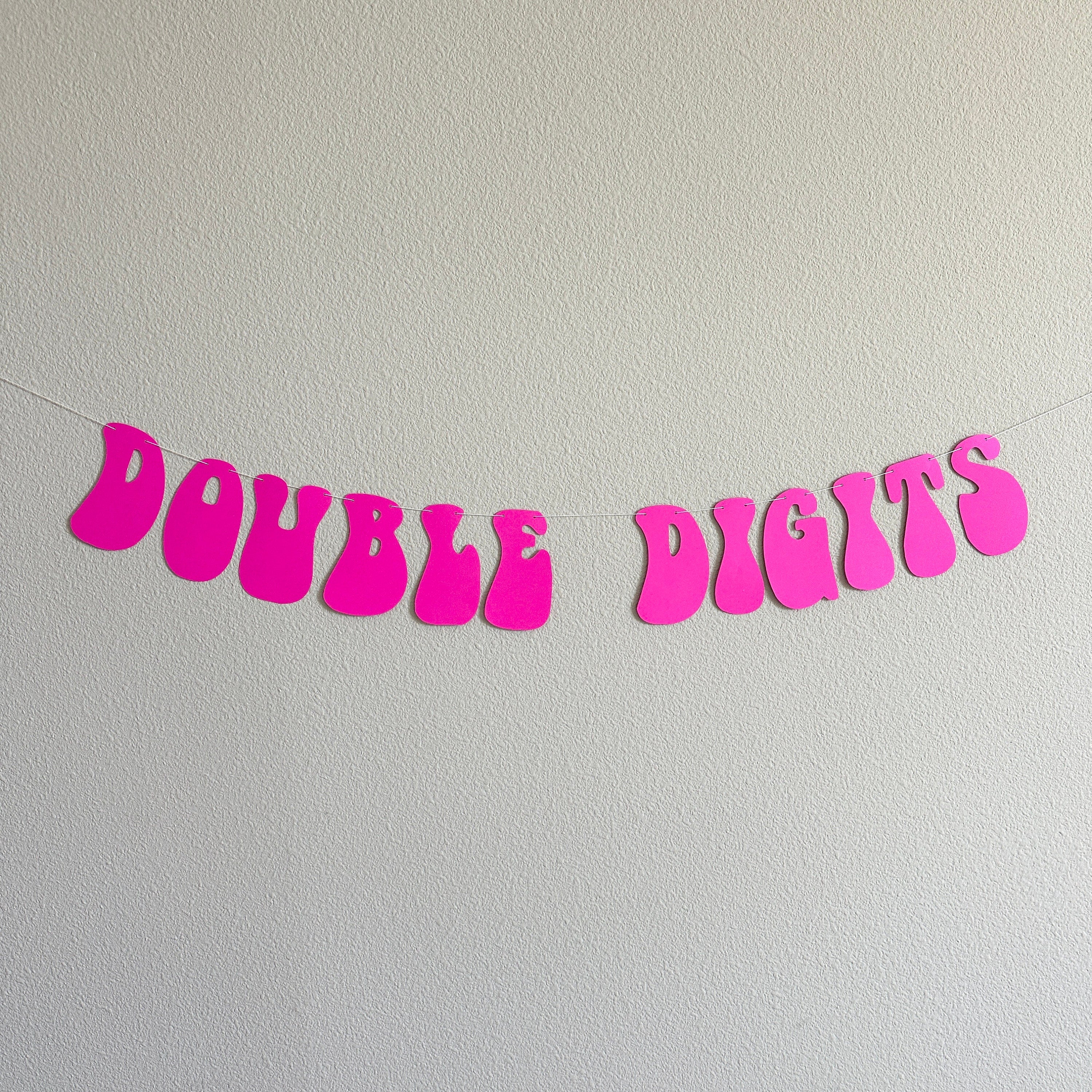 Double Digits, Double Digits Banner, Double Digits Birthday Party, 10th birthday Party Decorations, 10th Birthday Ideas