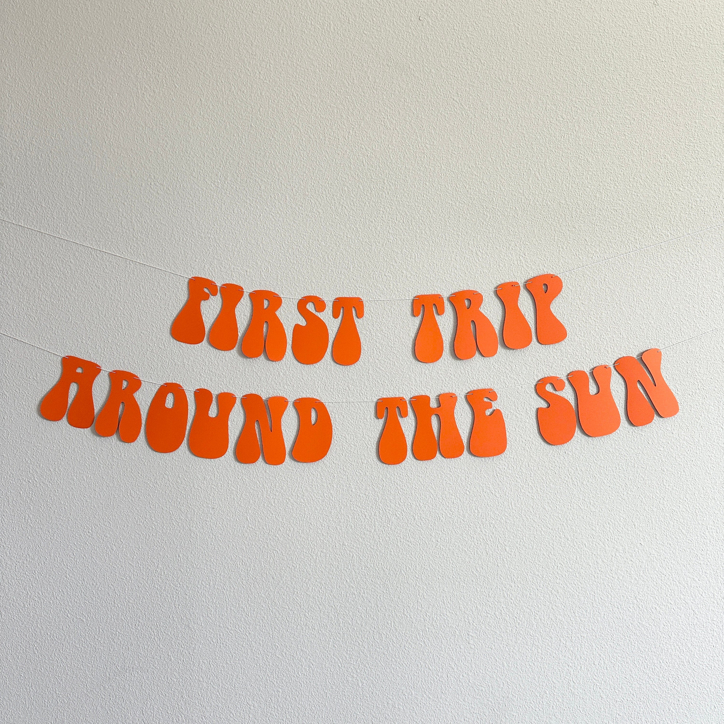 First Trip Around The Sun, 1sy Birthday Party Decoration Ideas, First Trip Around The Sun Banner, First Birthday Party Banner