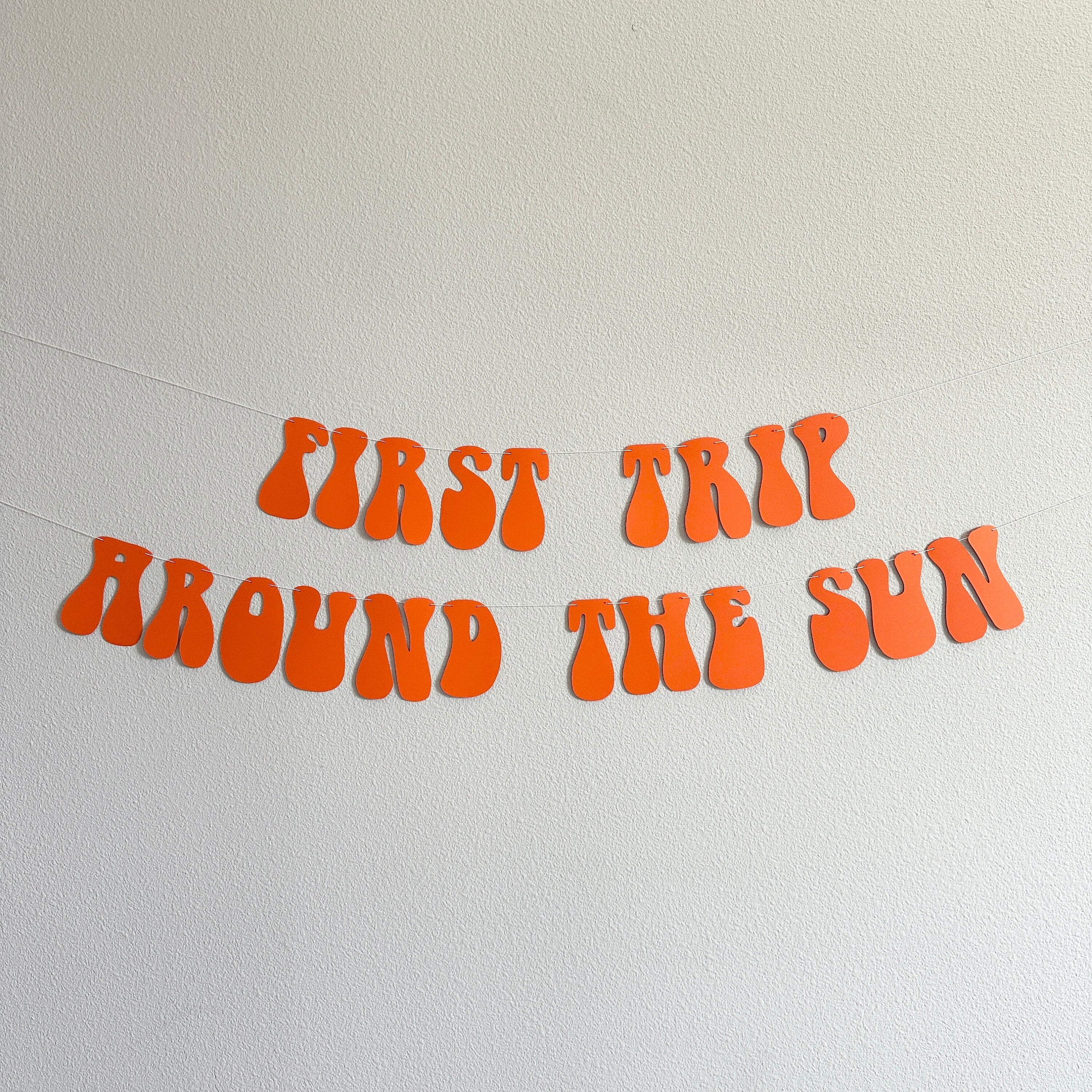 First Trip Around The Sun, 1sy Birthday Party Decoration Ideas, First Trip Around The Sun Banner, First Birthday Party Banner