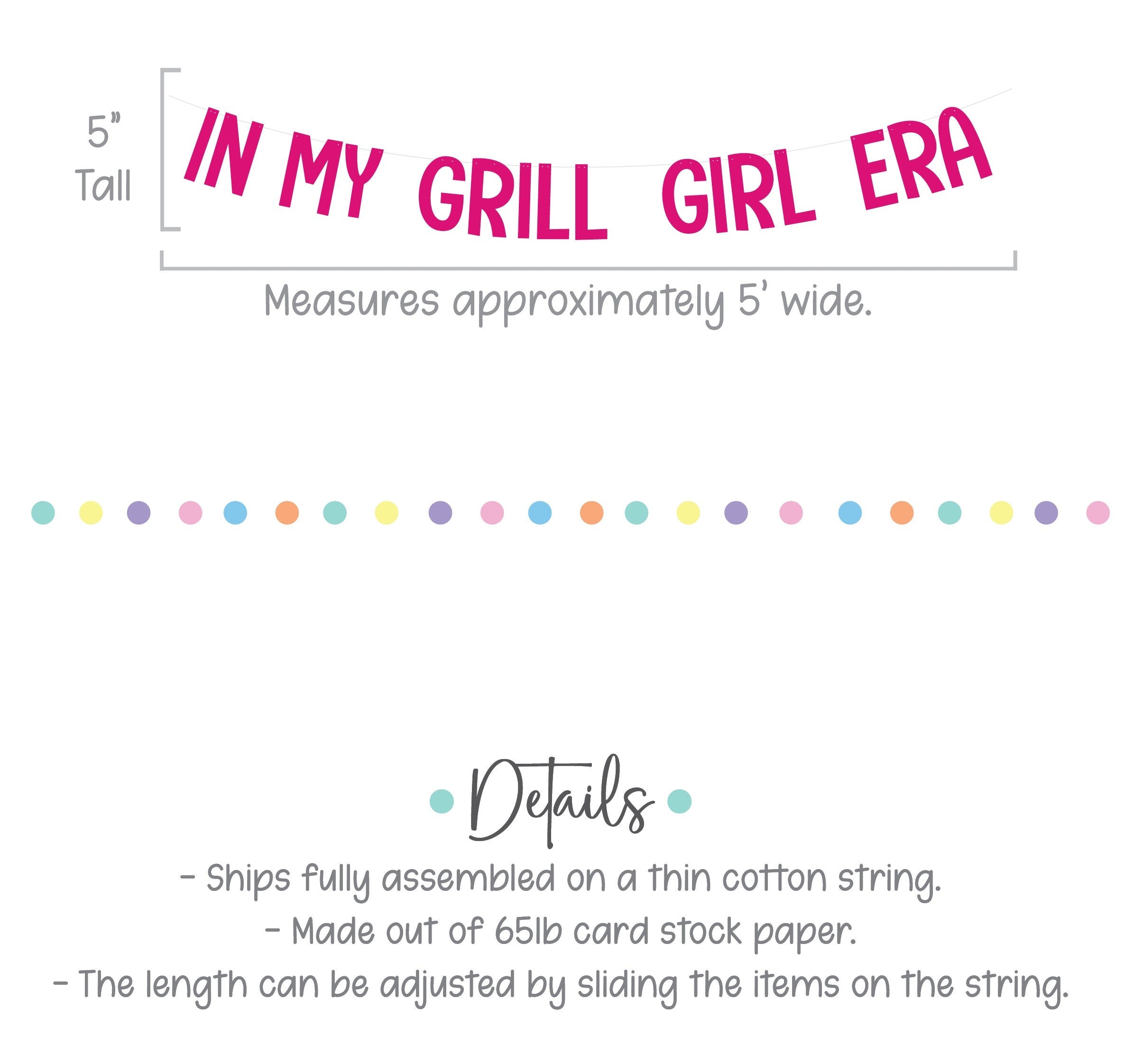 In My Grill Girl Era, BBQ Decorations, Girls Night BBQ Banner, In My Grill Girl Era Banner, In My Grill Girl Era Party
