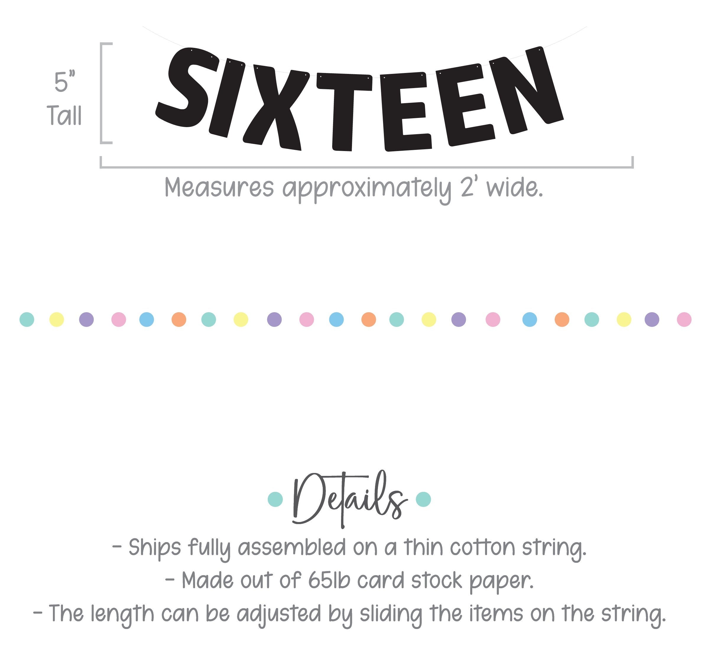 Sixteen, Sixteen Banner, 16th Birthday Party Decorations, Boy&#39;s 16th Birthday, 16th Birthday, Sixteen Decorations
