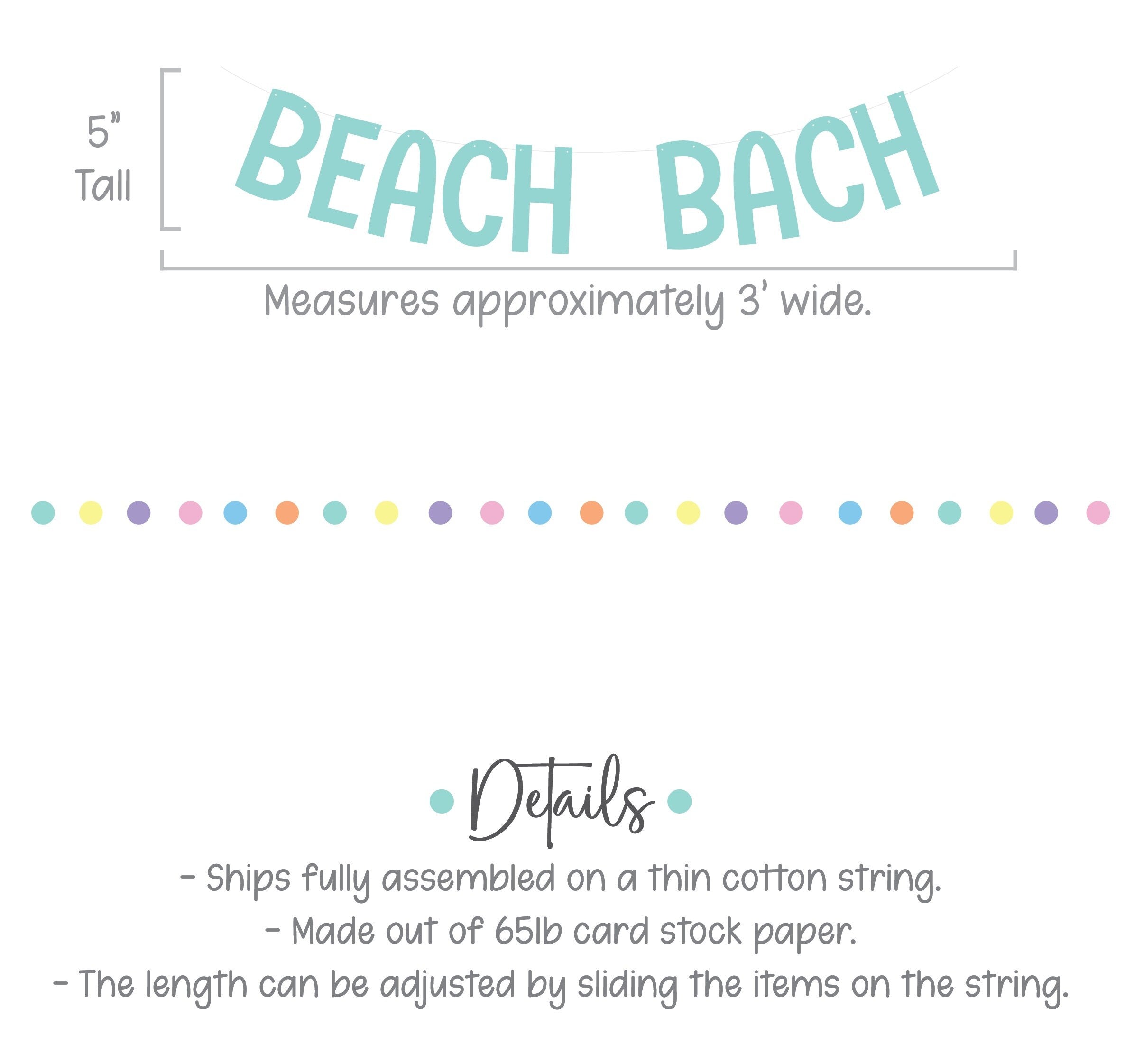 Beach Bach, Beach Bach Decorations, Beach Bach Banner, Beach Bachelorette, Beach Themed Bachelorette, Bachelorette Decorations