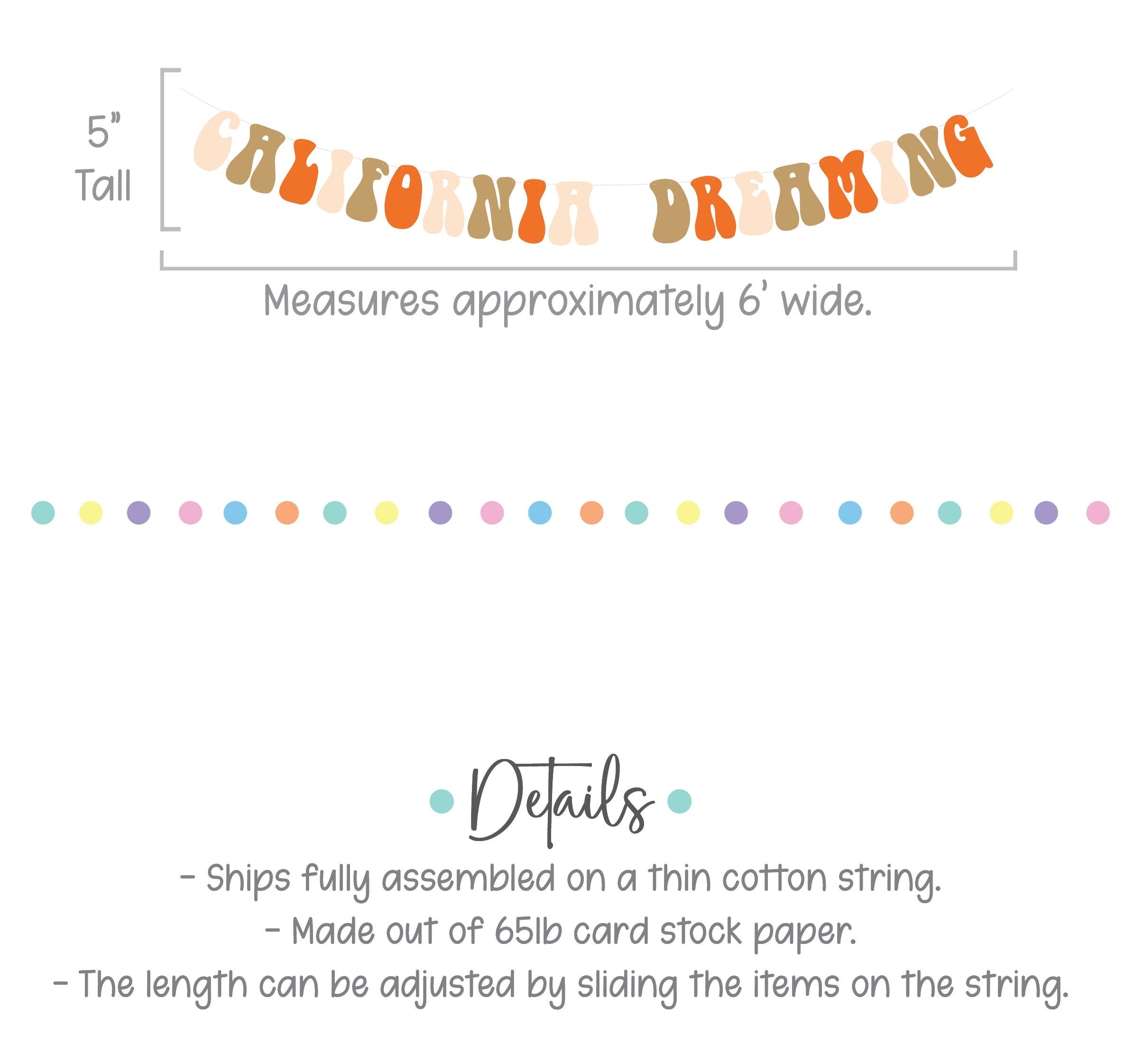 California Dreaming, California Dreaming Decorations, California Dreaming Banner, California Housewarming, California Moving Party