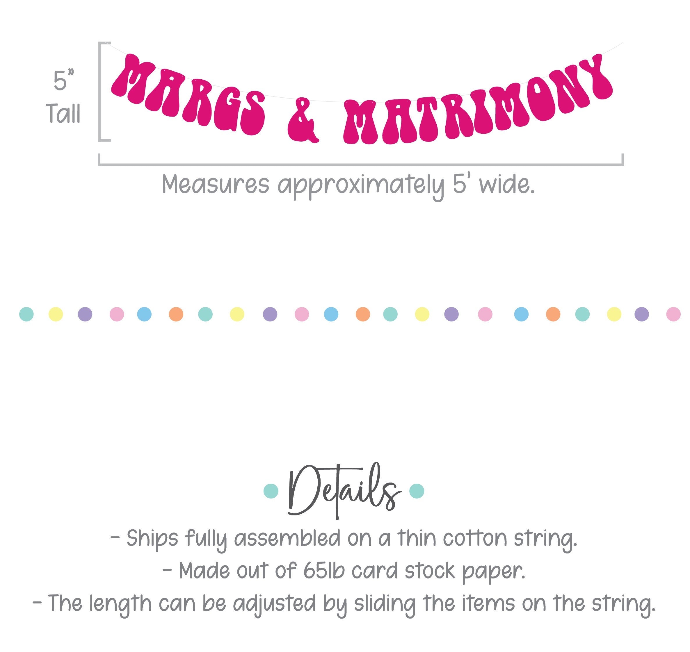 Margs & Matrimony, Margs And Matrimony Decorations, Bachelorette Party Decorations, Margarita Bachelorette