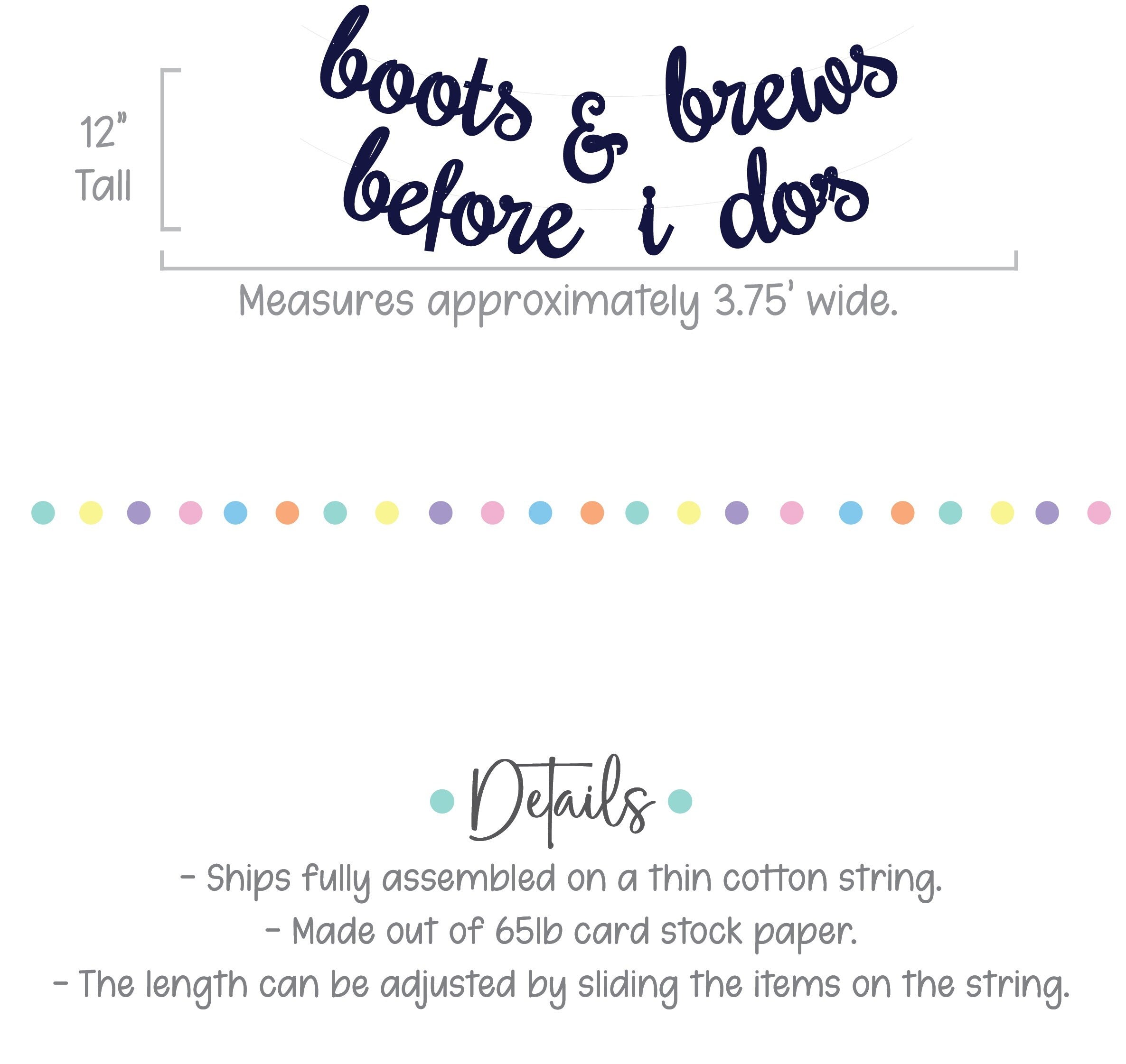 Boots & Brews Before I do&#39;s, Bachelorette Party Banner, Engagement Party Decorations, Cowboy themed Engagement