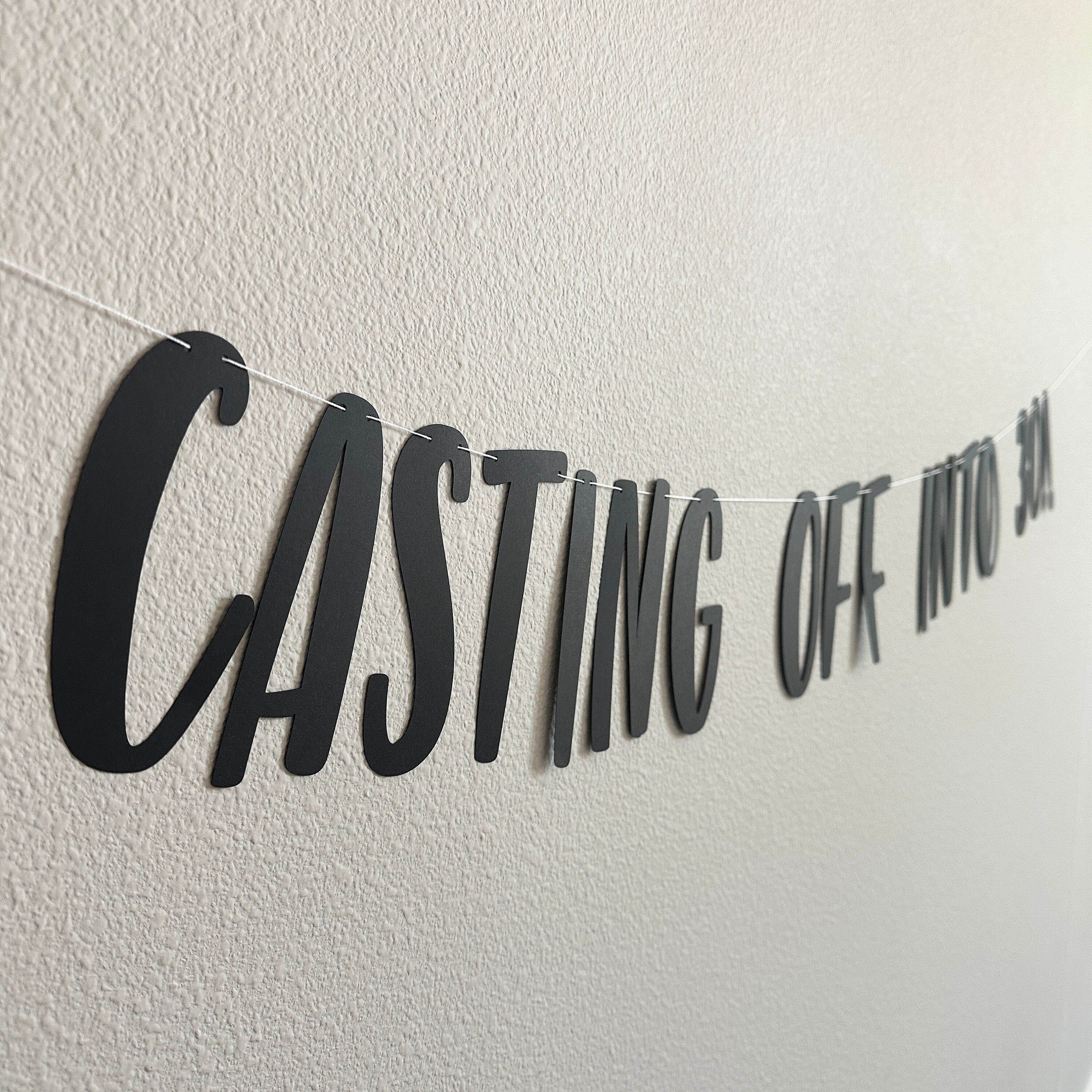 Casting Off Into 30!, 30th Birthday Banner, 30th Birthday Decorations, Fishing Themed Birthday Banner, Fishing Birthday Party Decorations